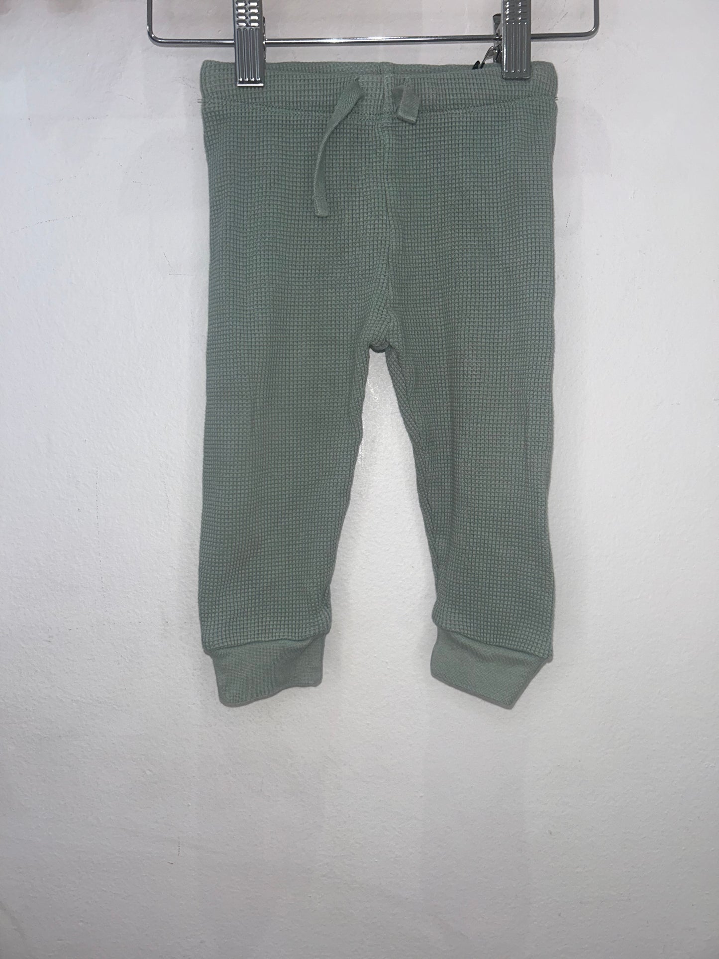 Teal waffle pants 12-18m