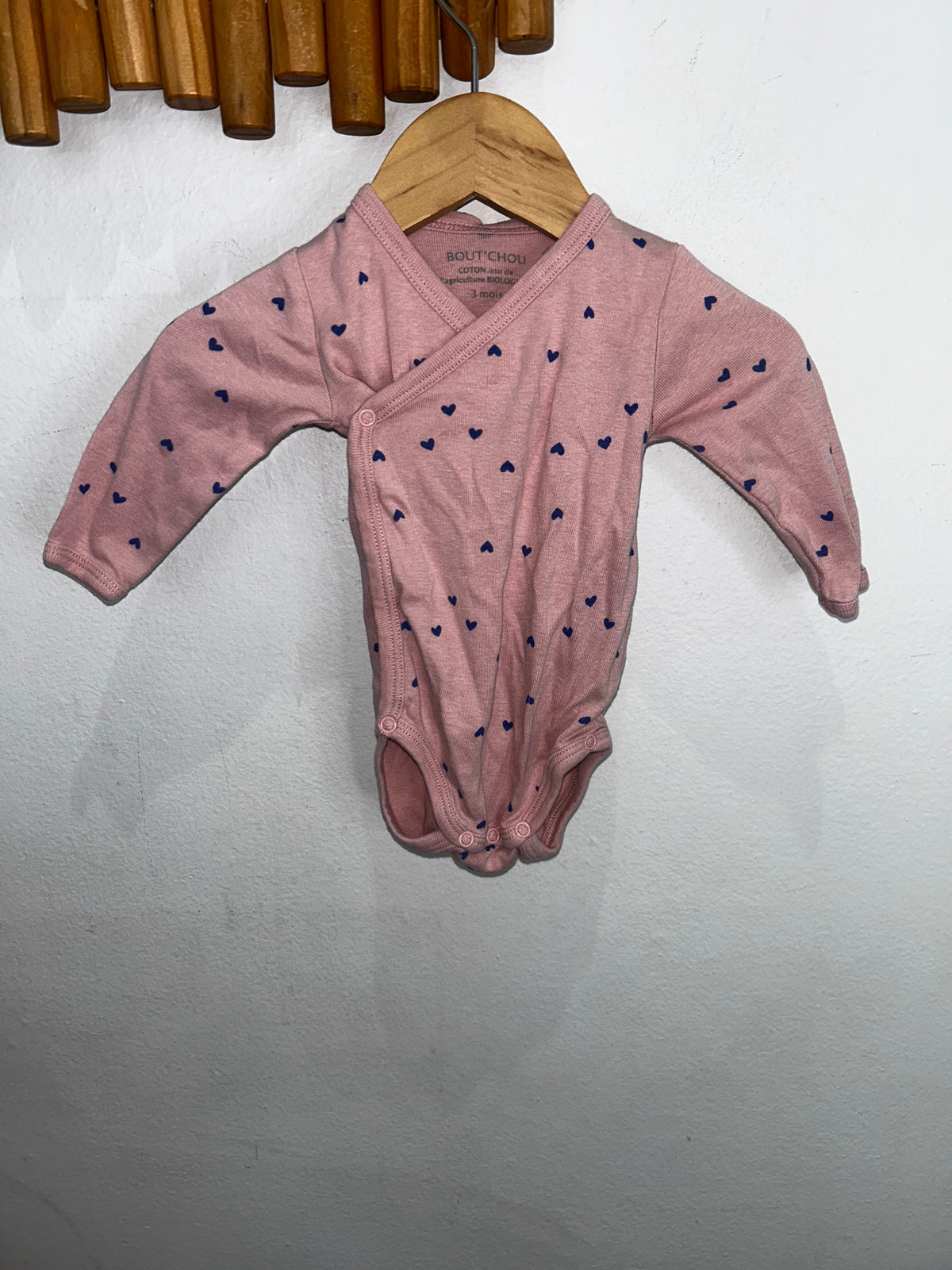 Blue hearts onesie 3m