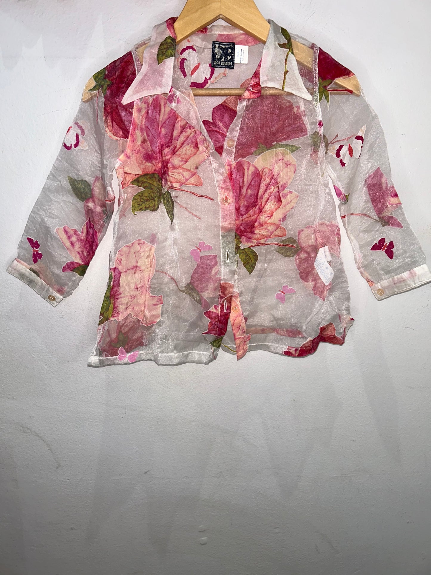 Translucent floral shirt 4y
