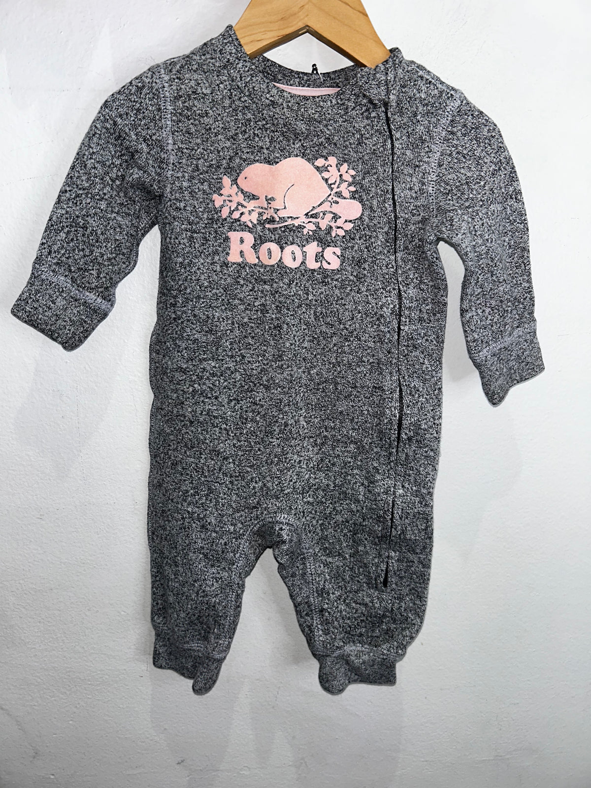 Roots pink logo romper 3-6m