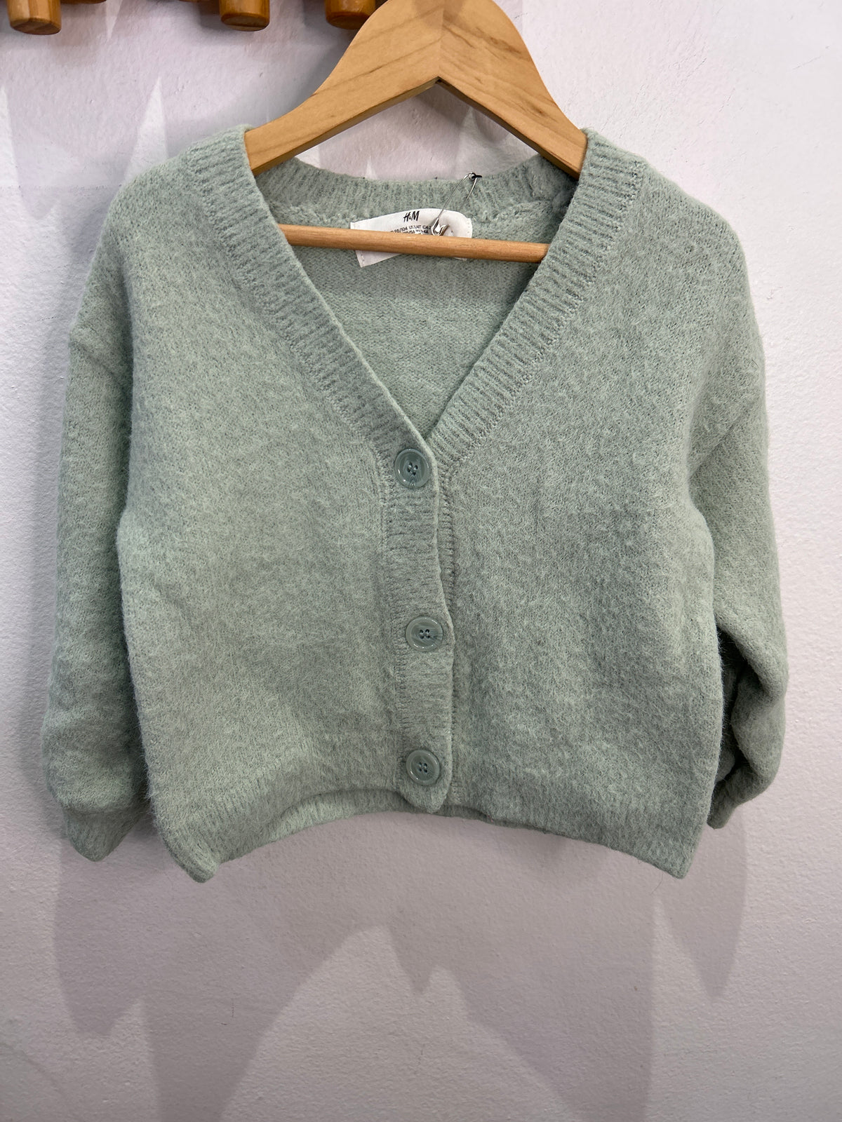 Mint green fuzzy sweater 2-4y
