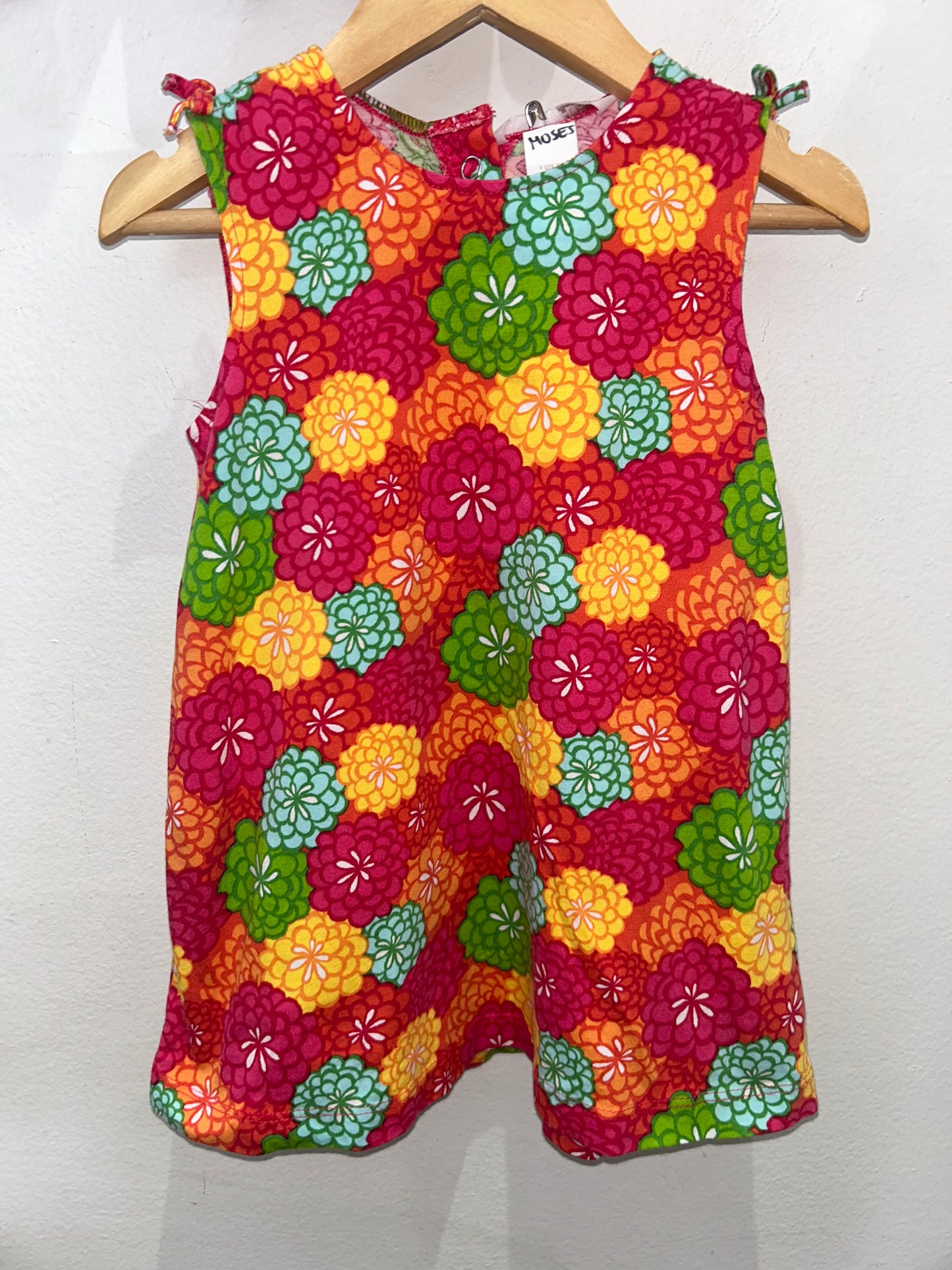 Big flowers groovy dress 12-18m