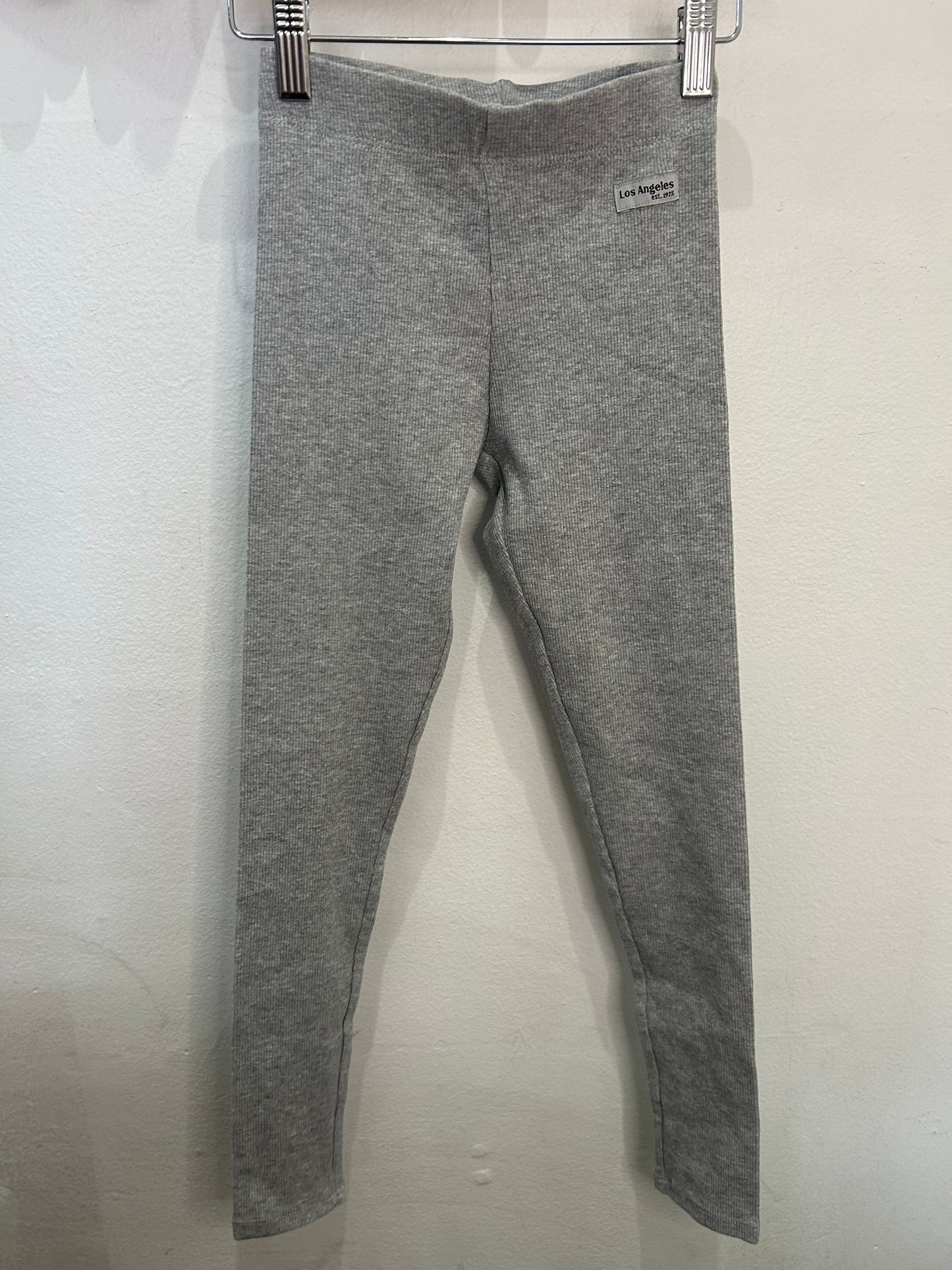 Grey ribbed leggings 8-9y NEW