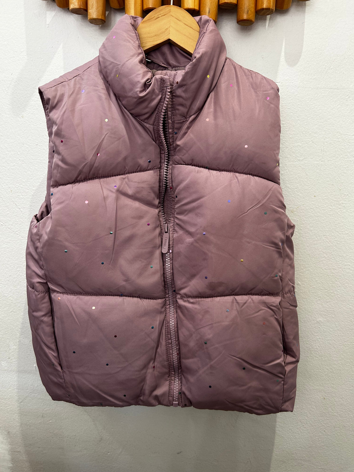 Purple puffer vest 9-10y