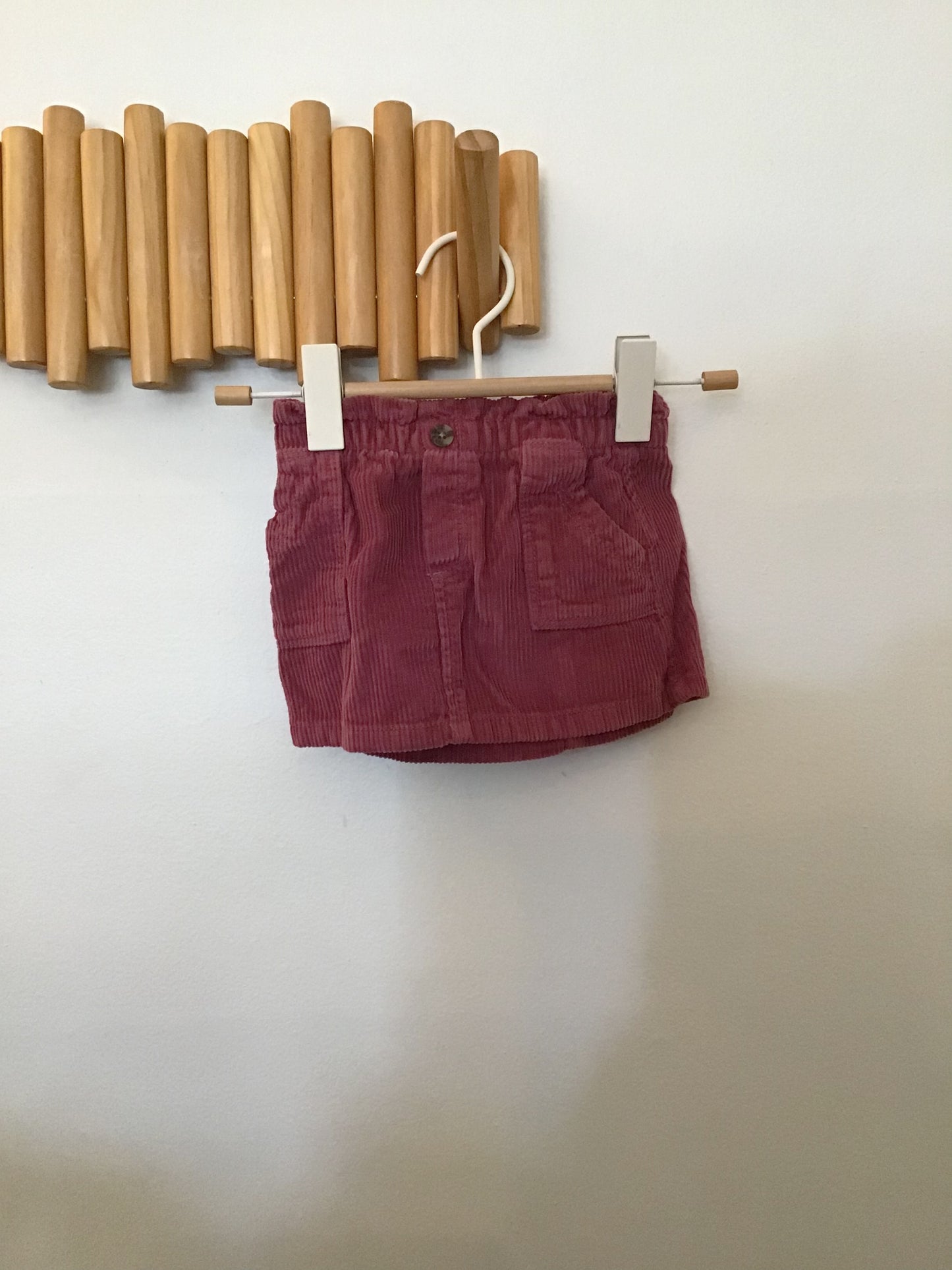 Magenta corduroy skirt 12-18m