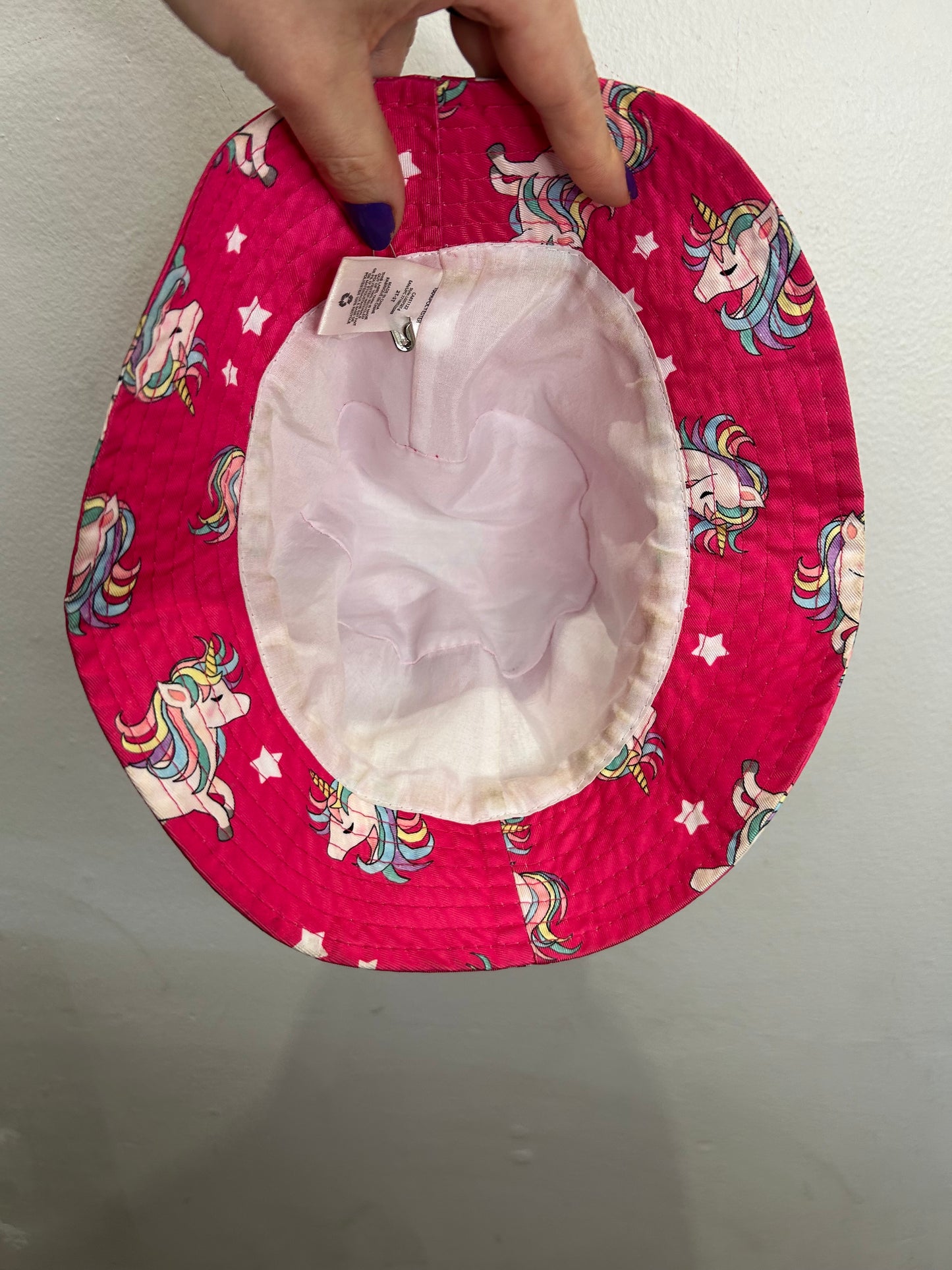 Unicorn sunhat pink 2-5y