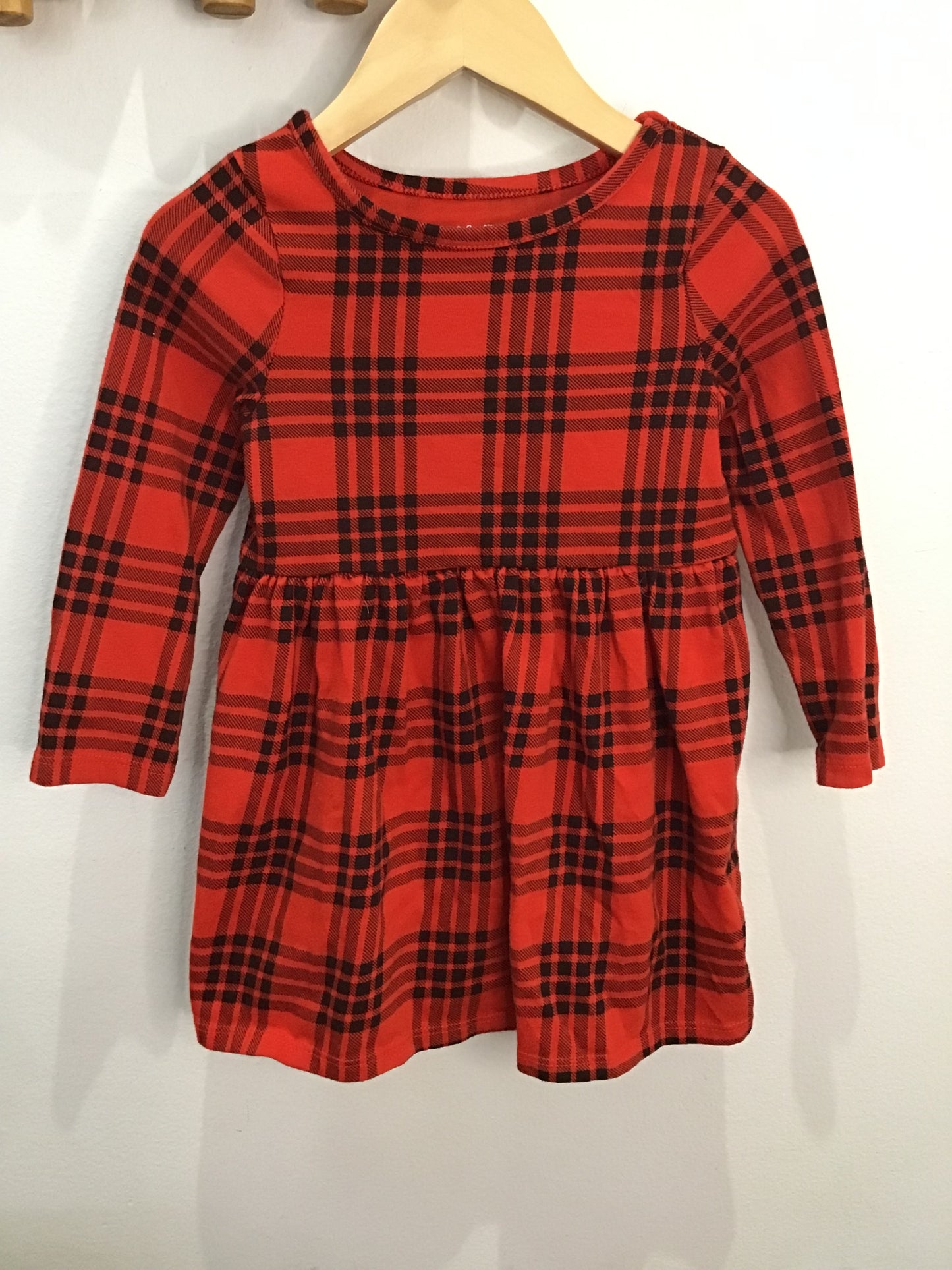 Red checkered dress 2y