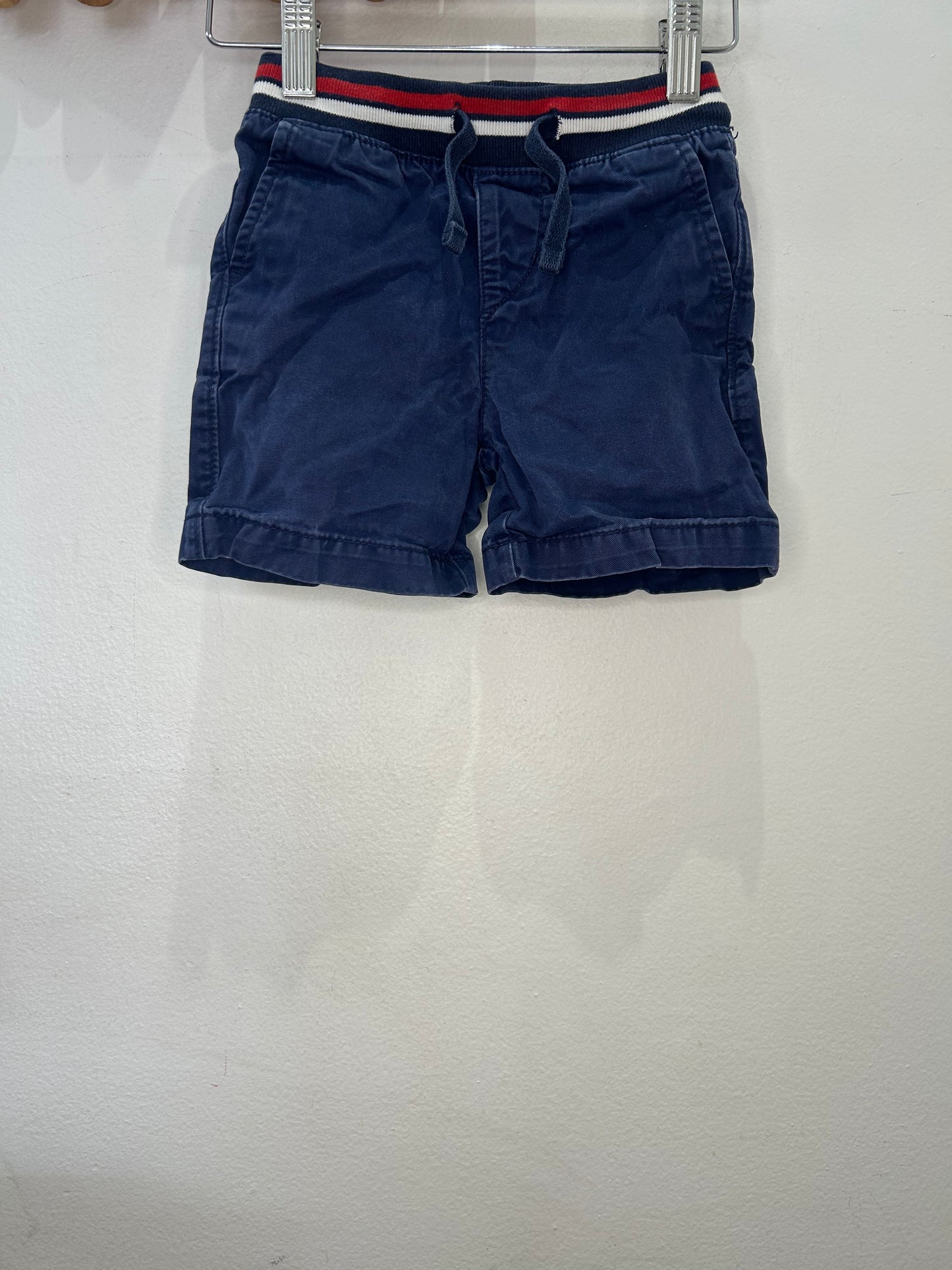 Blue shorts red waistband 18-24m