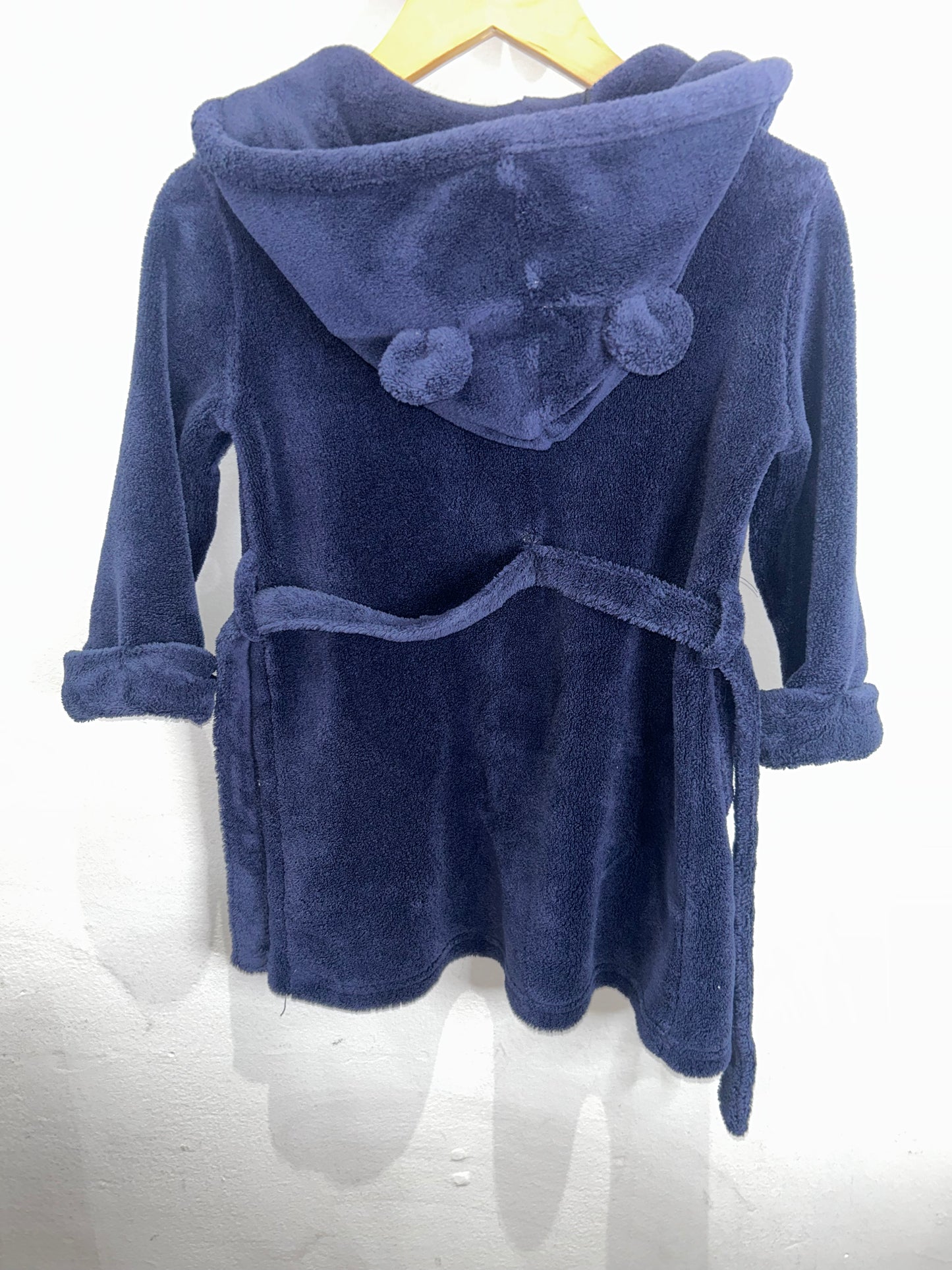 Blue fleece robe 2y