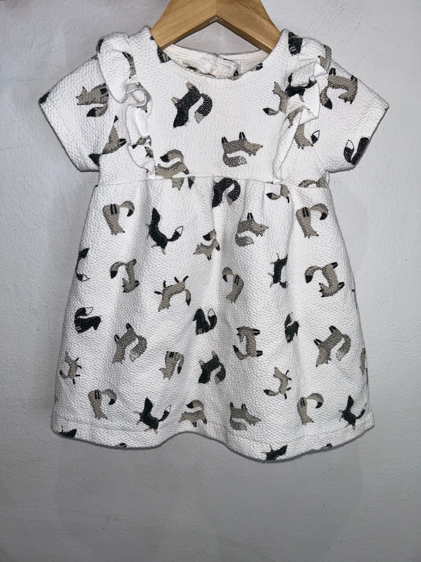 Foxes texture dress 12-18m