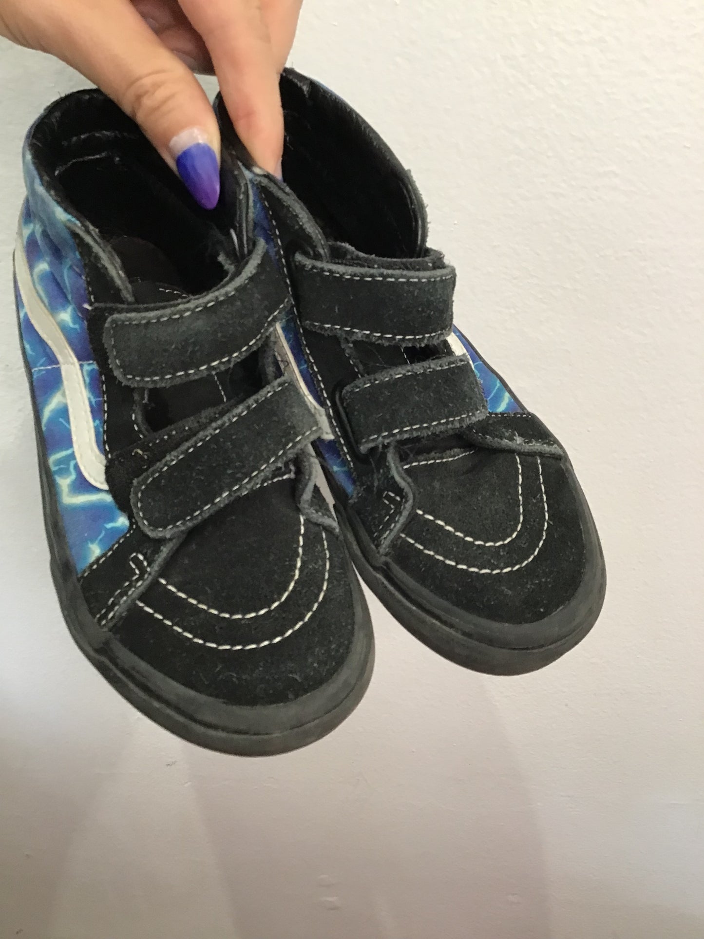 Y1 Vans blue lightning high top