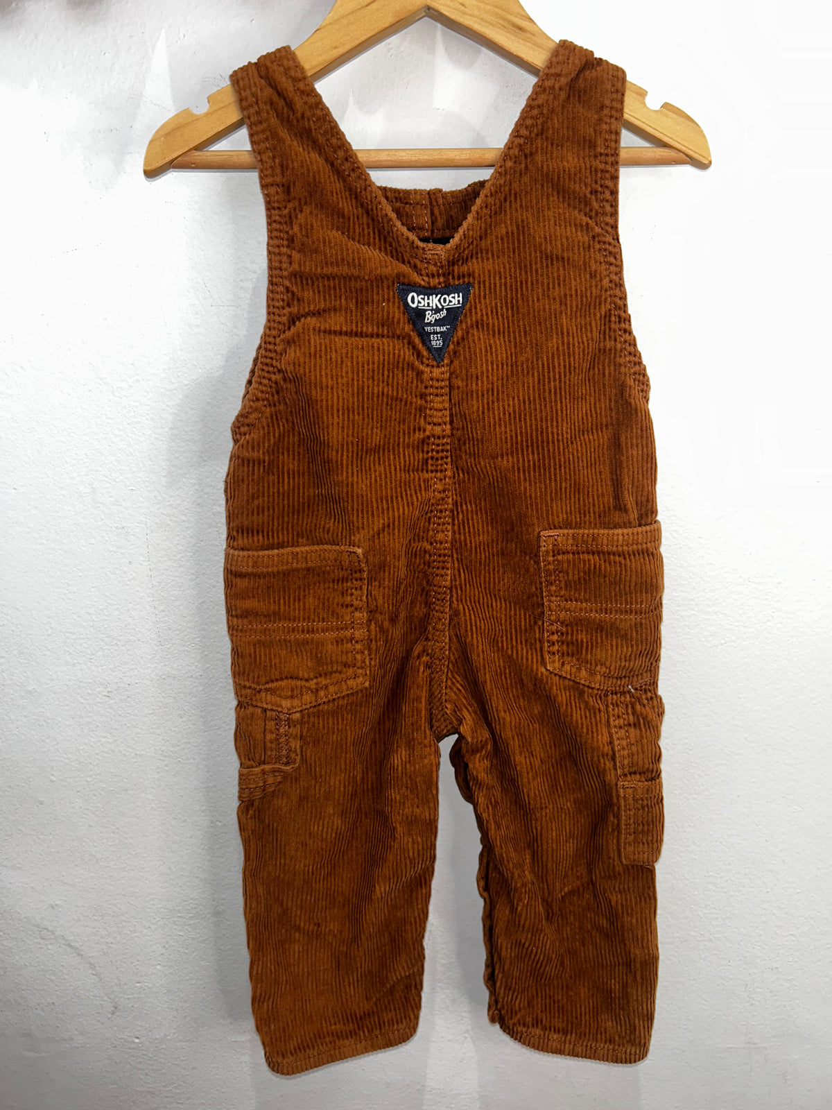 Brown corduroy romper 12m