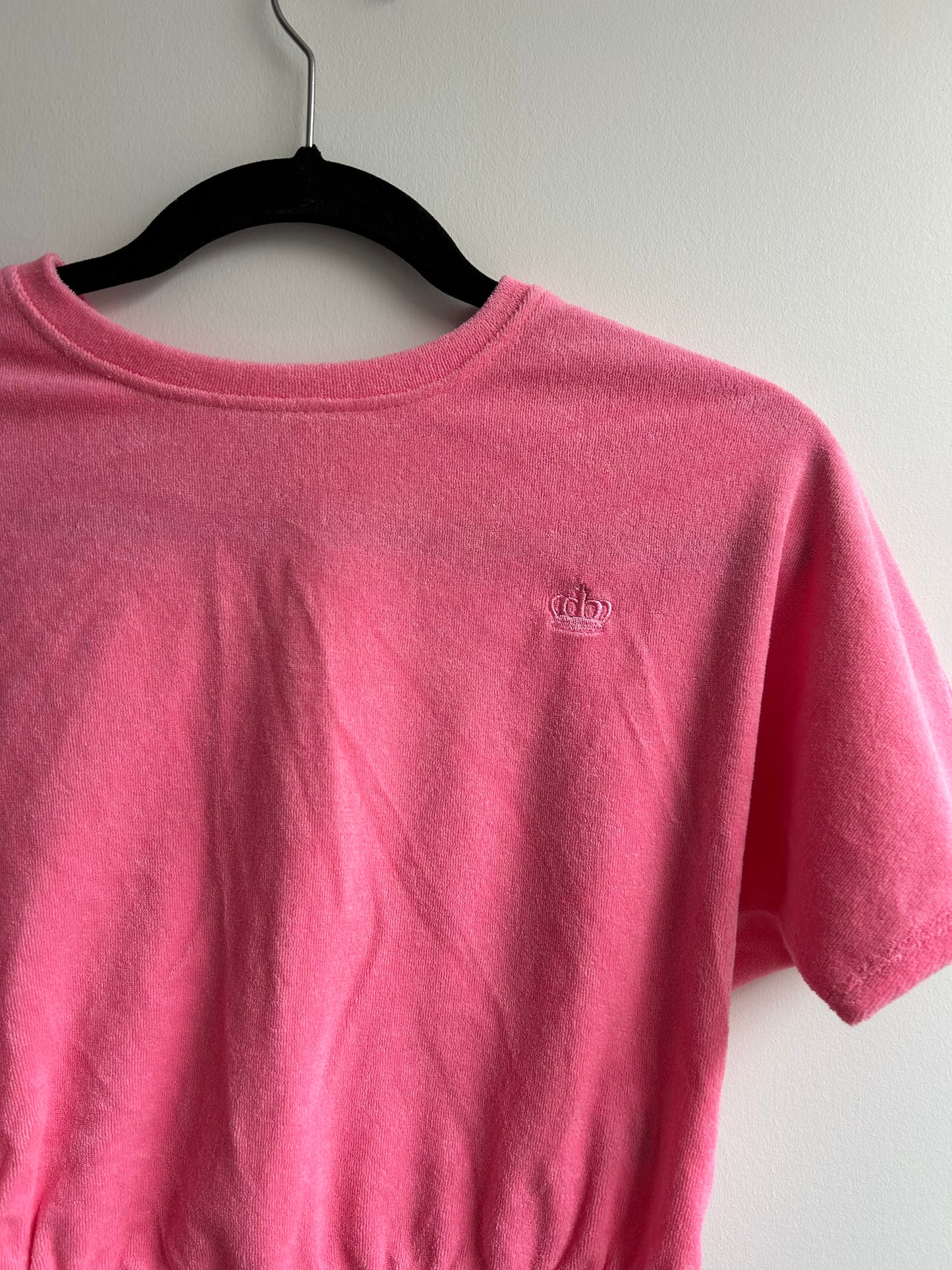 Terry pink neon batwing tee - adult XS