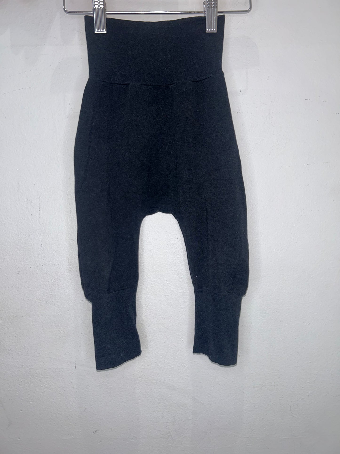 Pure Colour black bamboo pants 6-18m