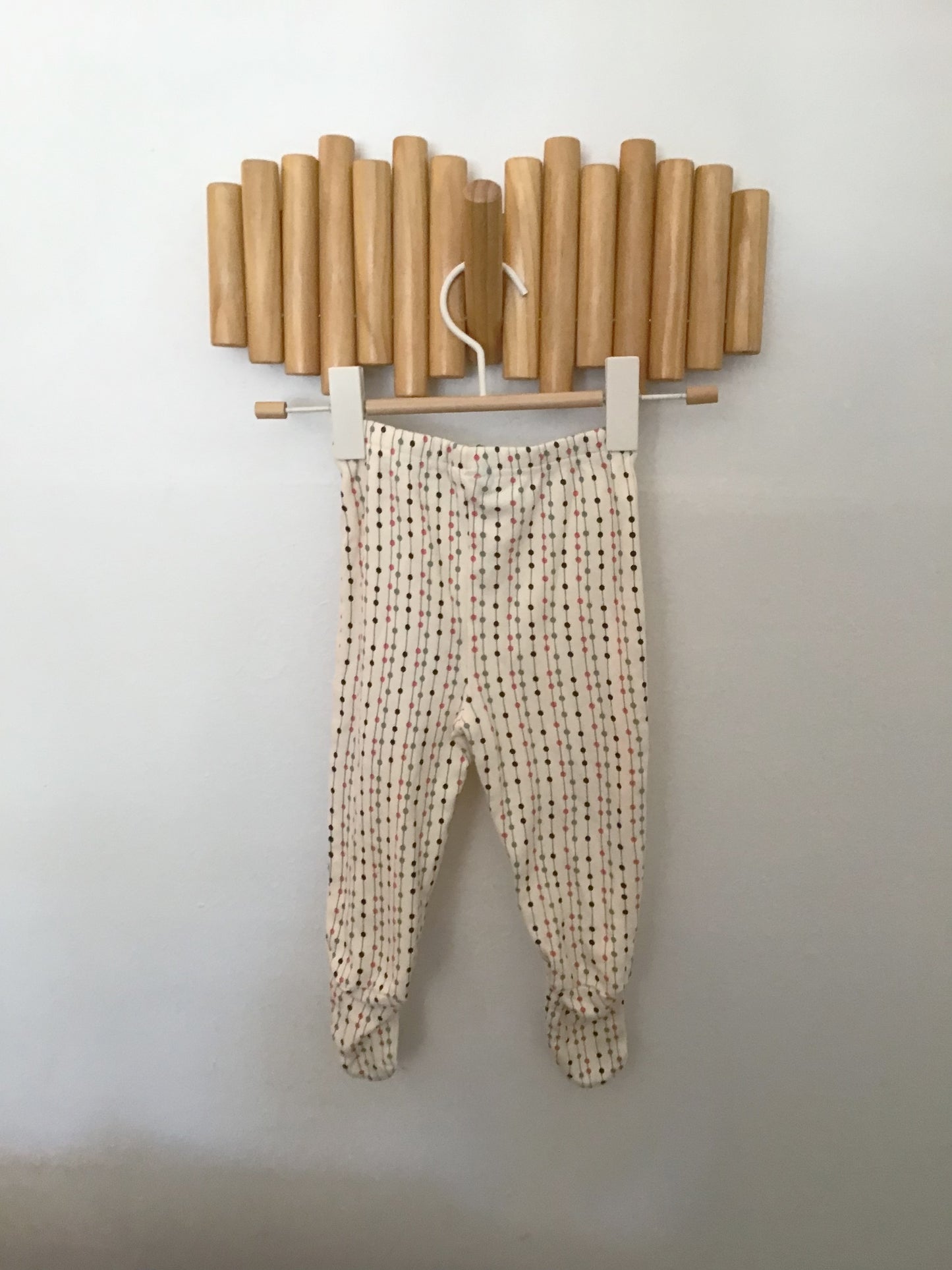 Dots organic cotton footie pants 18-24m