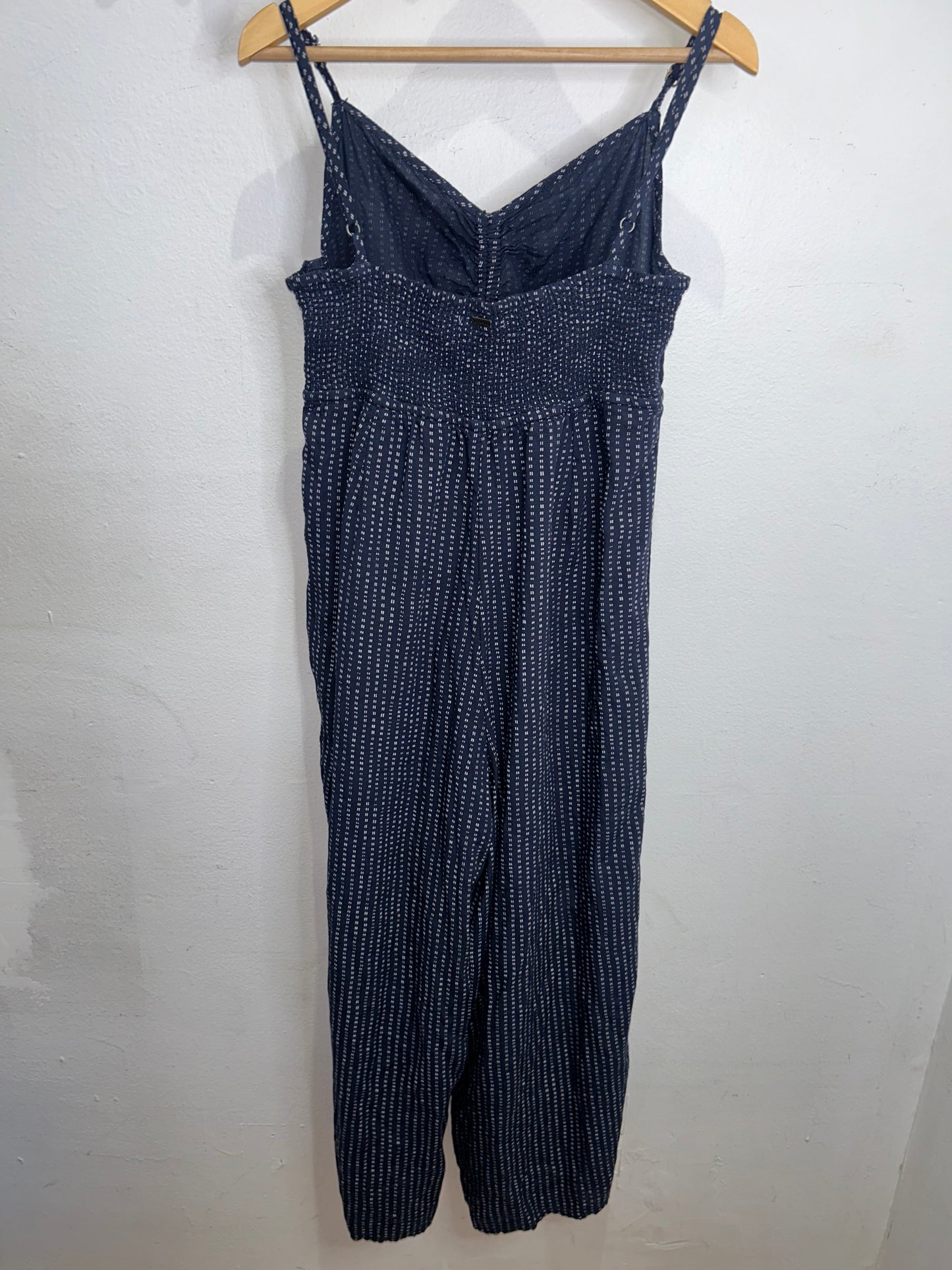 navy wide leg romper 8y