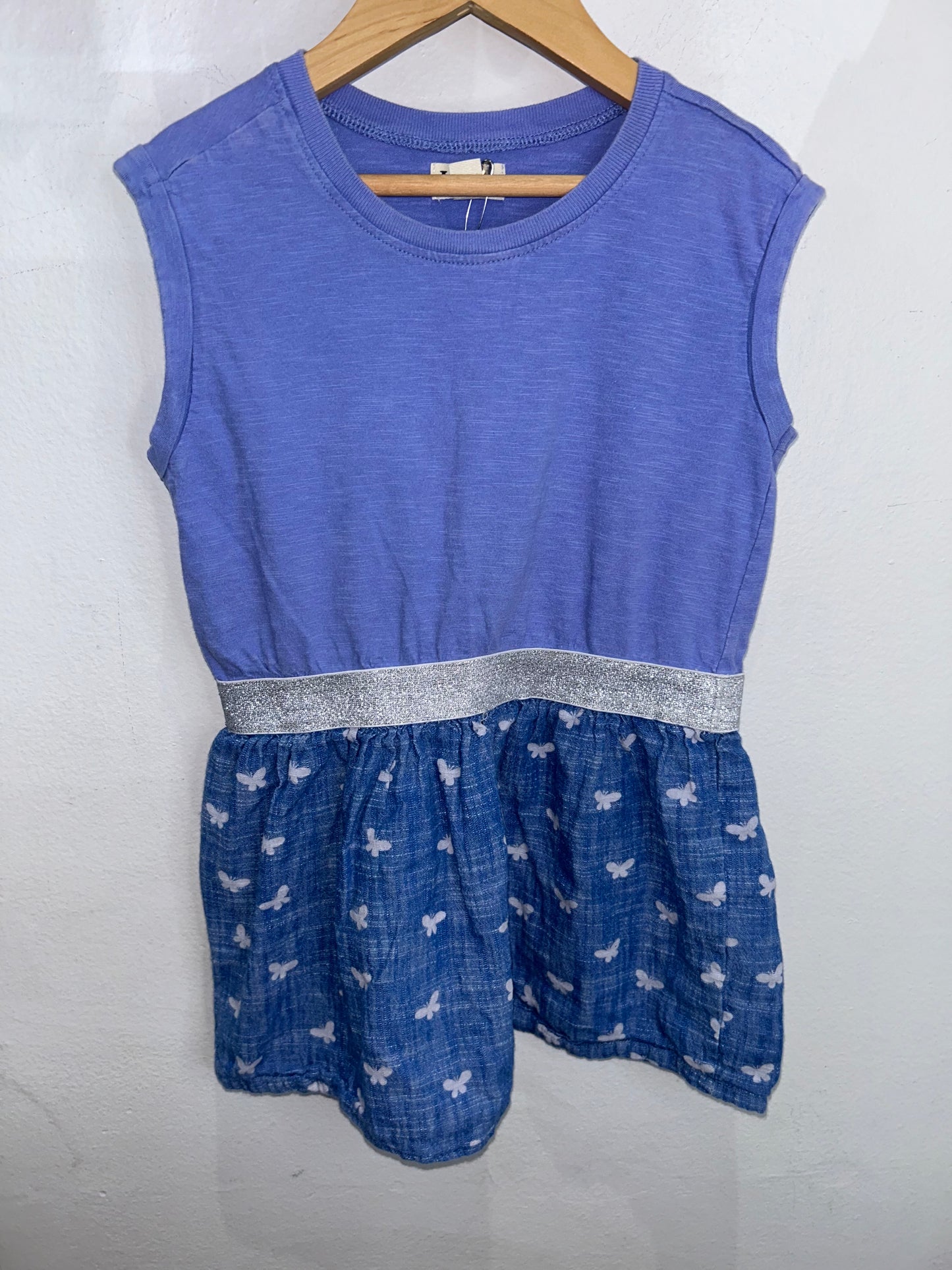 Blue dress w silver sparkle 5y