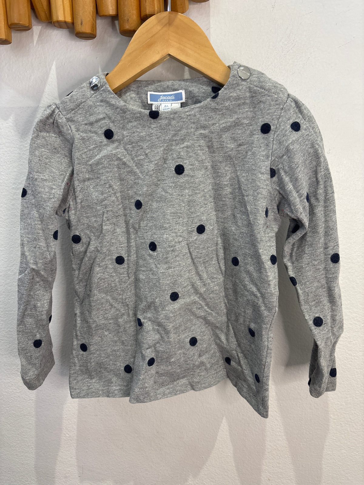 Jacadi grey dots longsleeve 4y