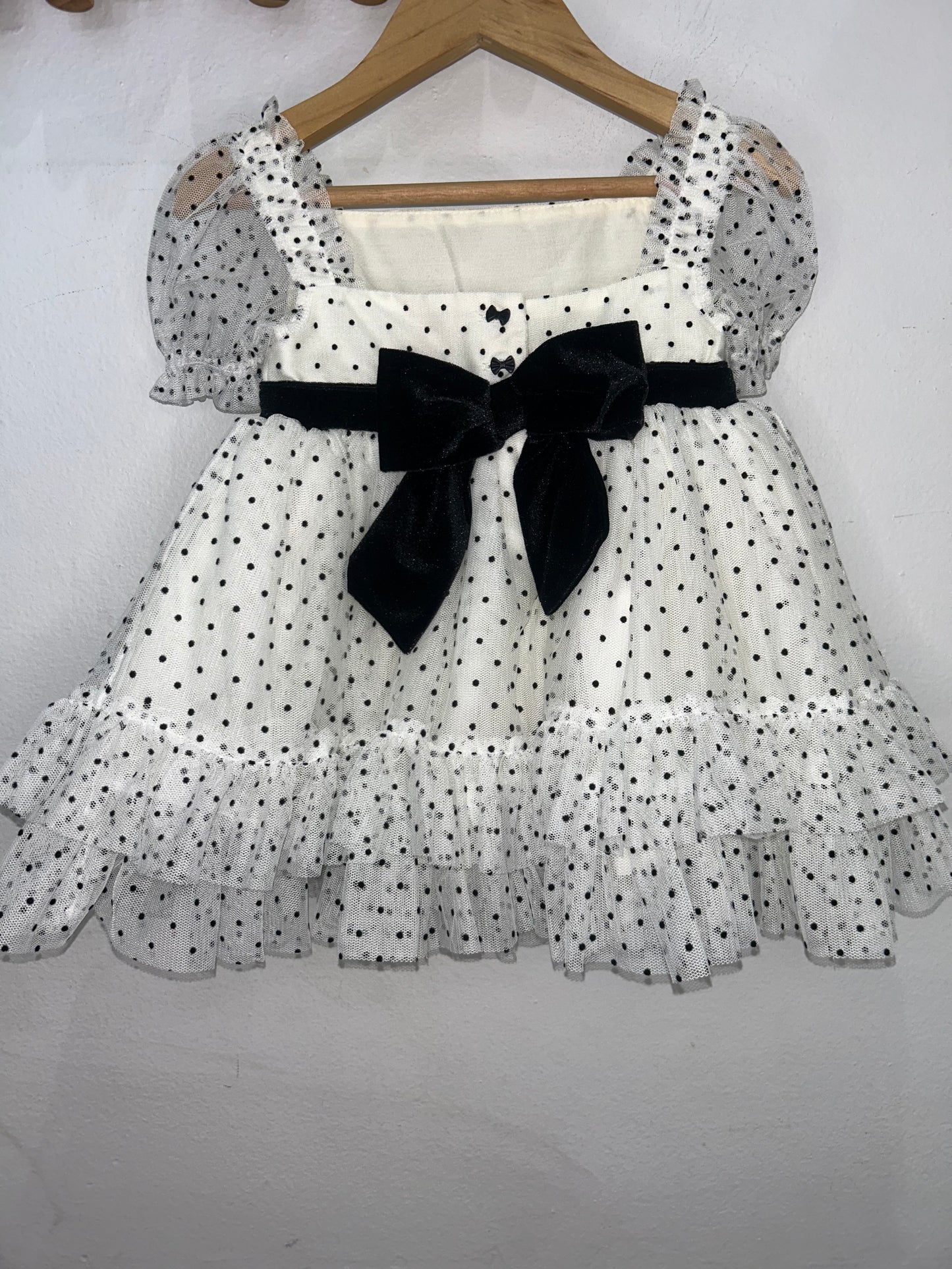 Polka dot fancy dress 12m
