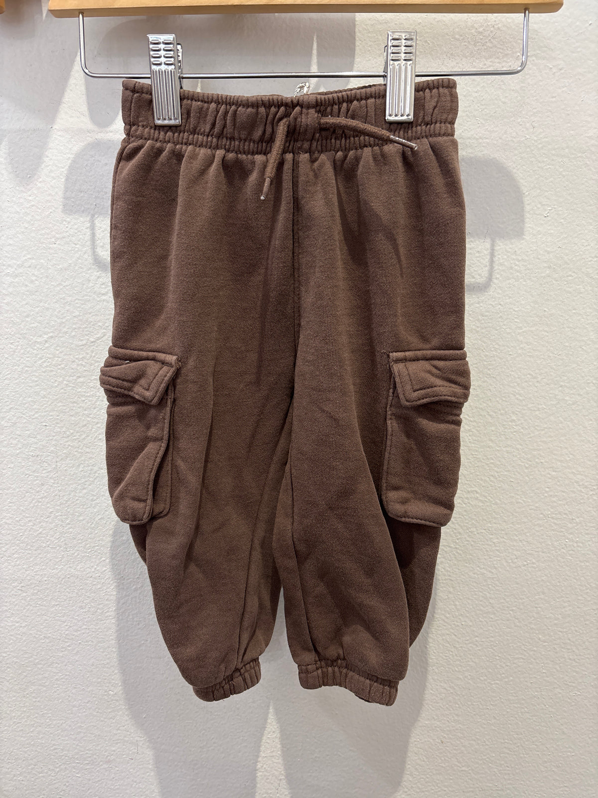 Dark brown joggers 12-18m
