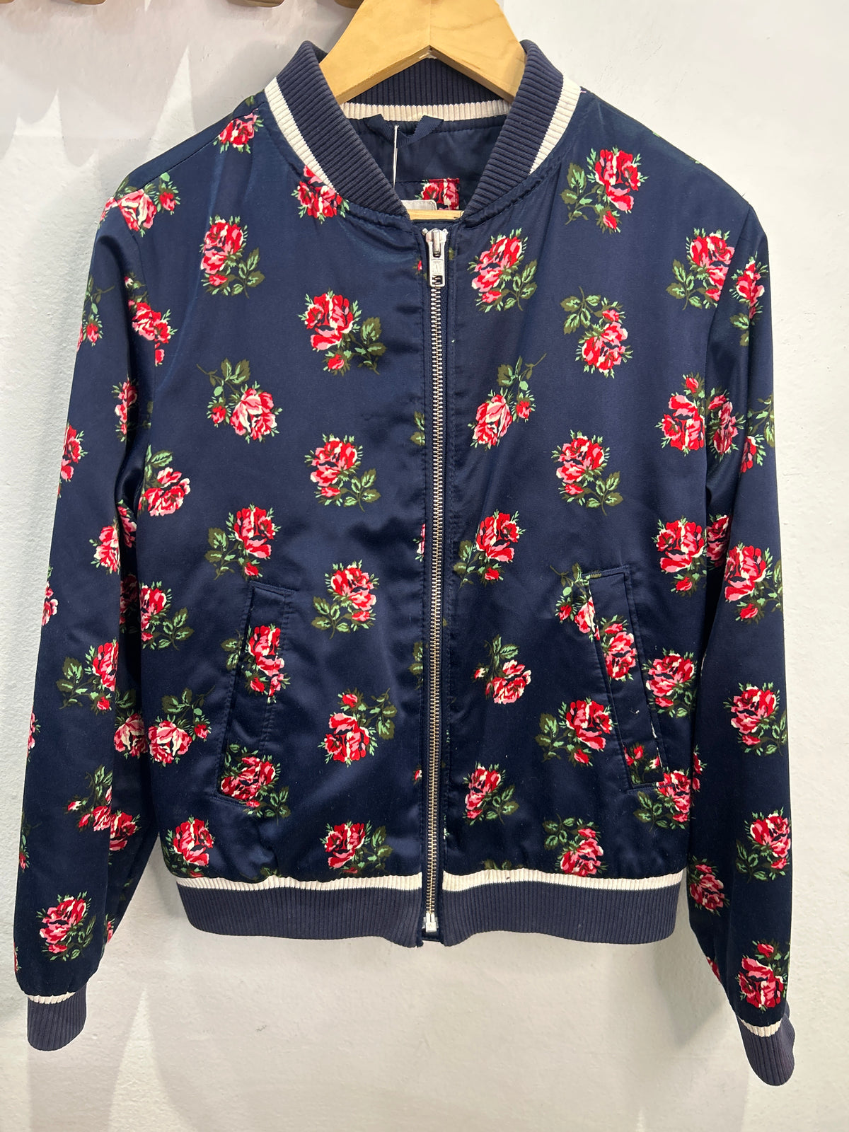 Floral silky bomber 10-11y
