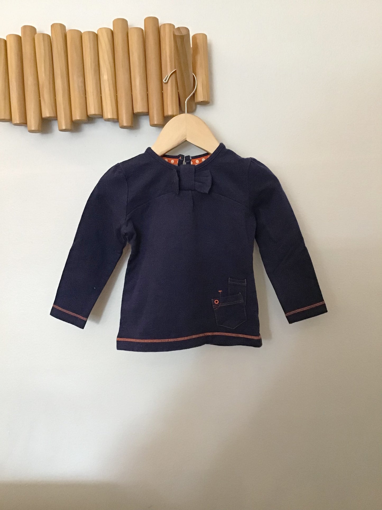 Noppies blue bow tunic 18m