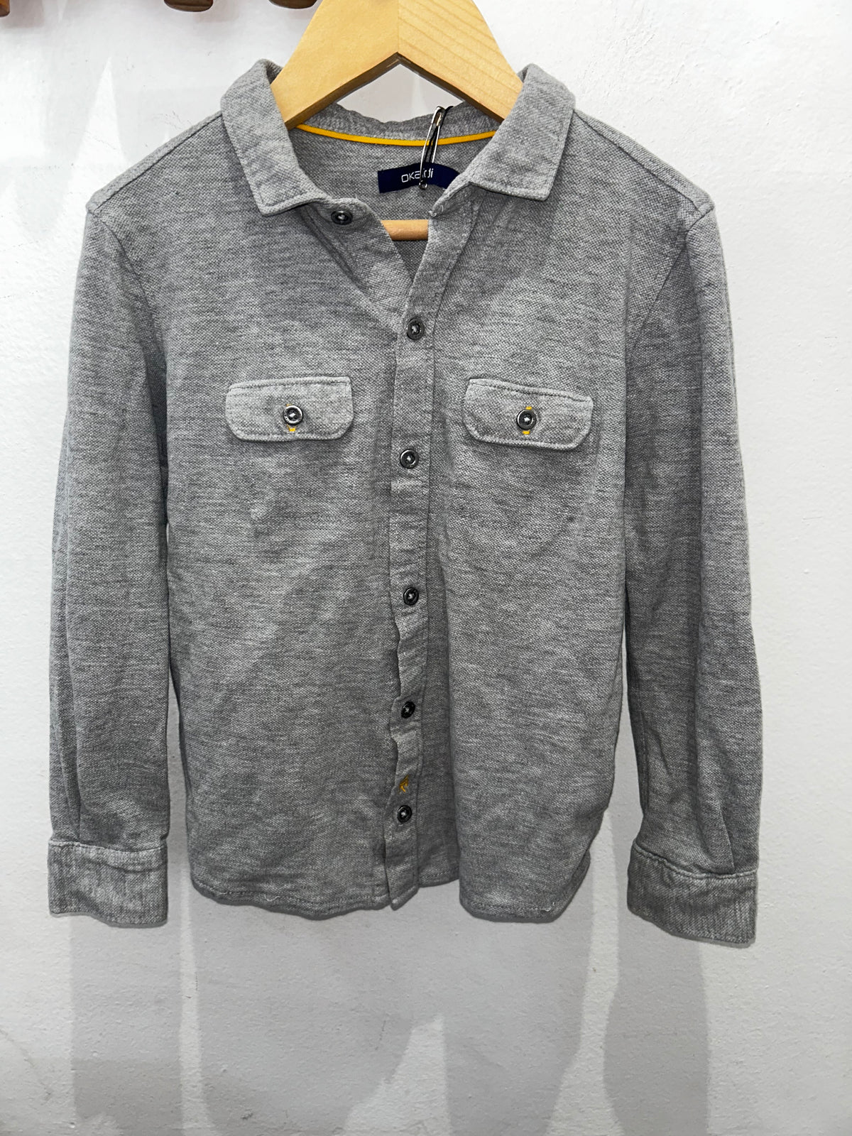 Grey textured shirt 6y