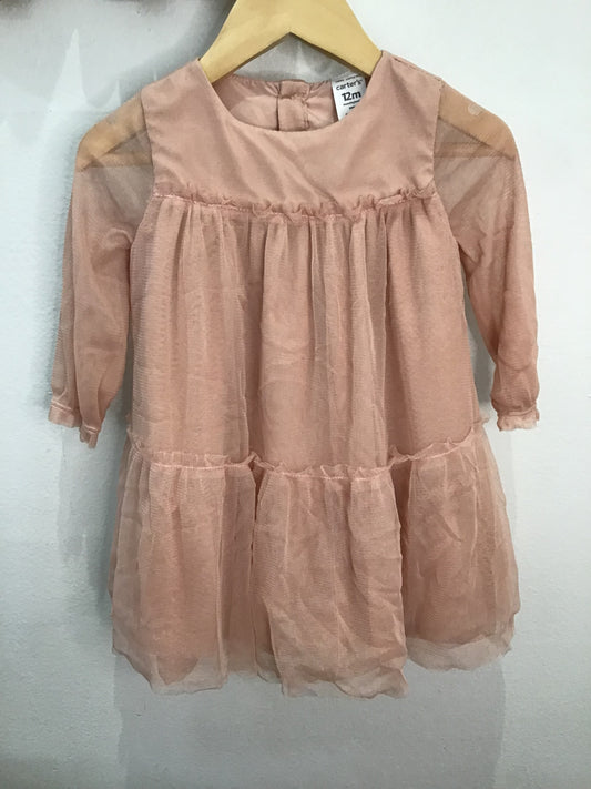 Pink tulle dress 12m