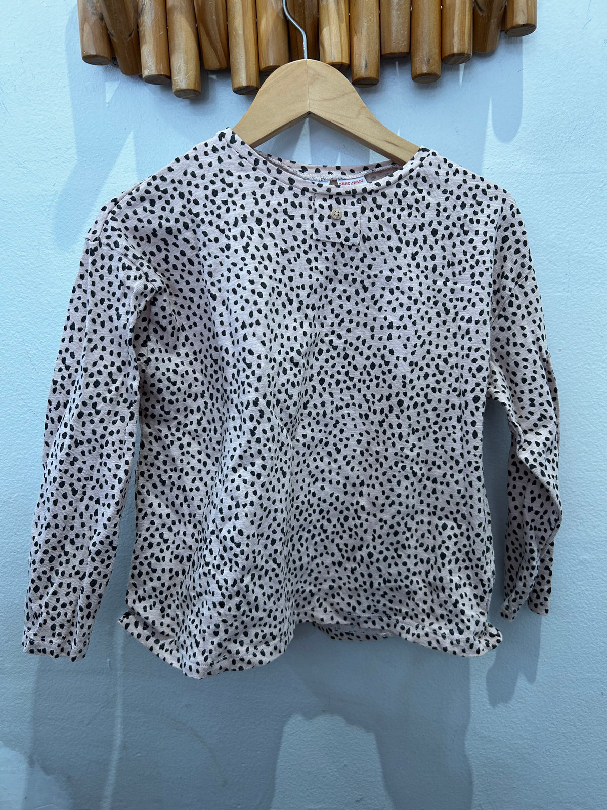 Pink dots oversized longsleeve 4-5y