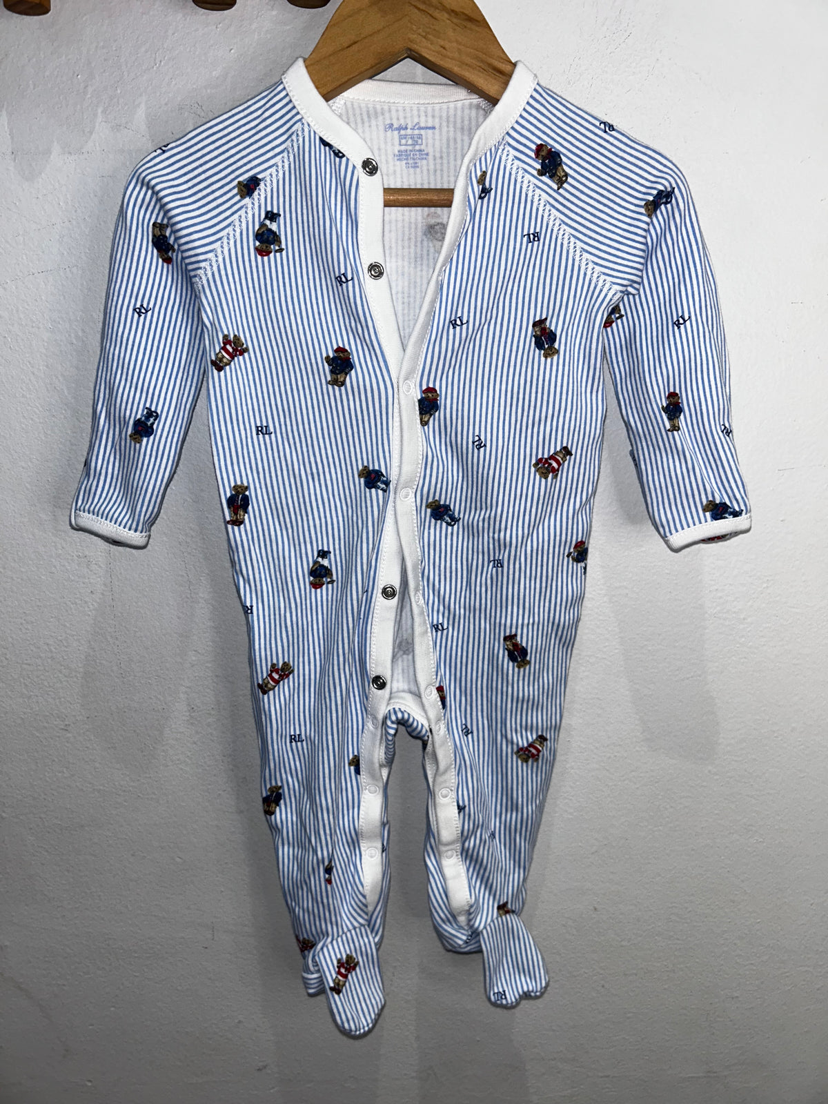 Striped bear sleeper 6m