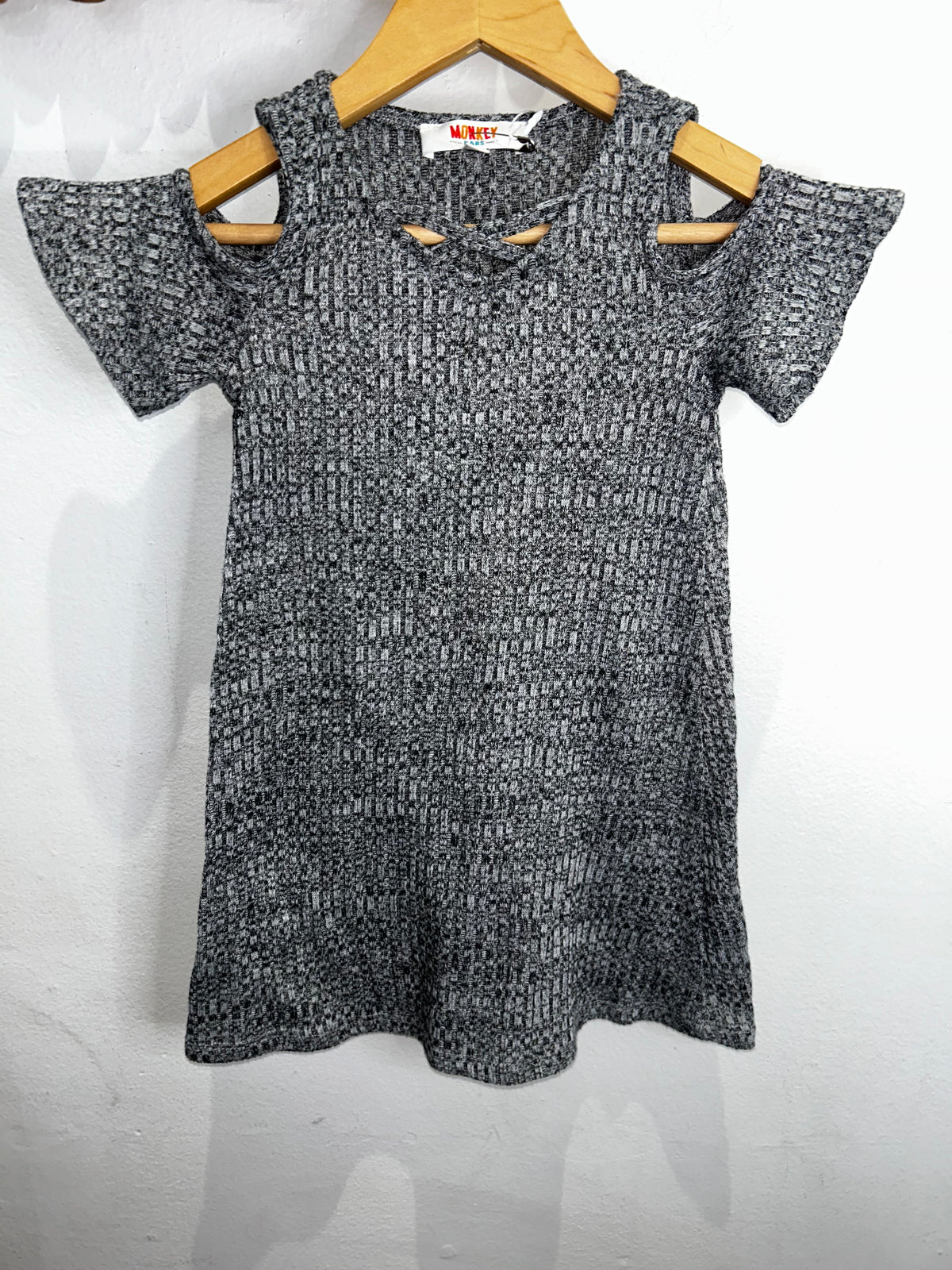 Grey knit dress 2-3y