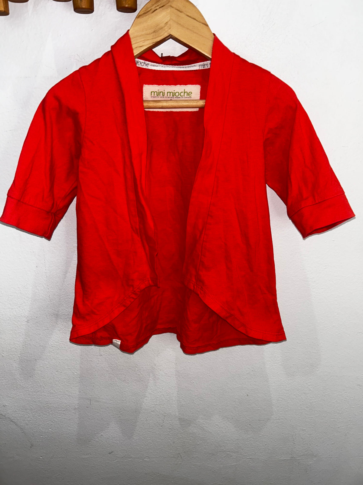 Minimioche red cardigan 2y
