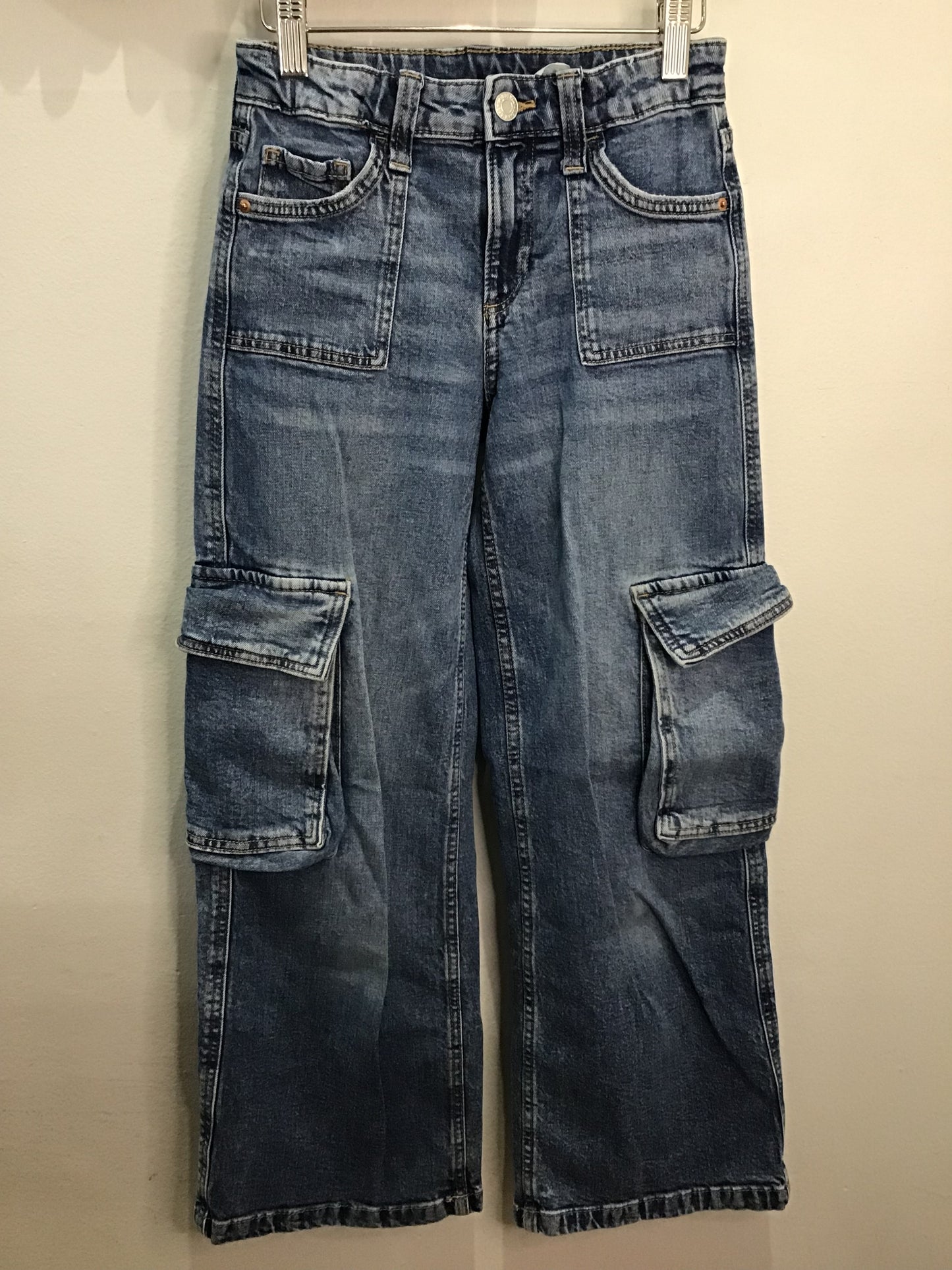 Low rise wide leg pocket jeans 9-10y
