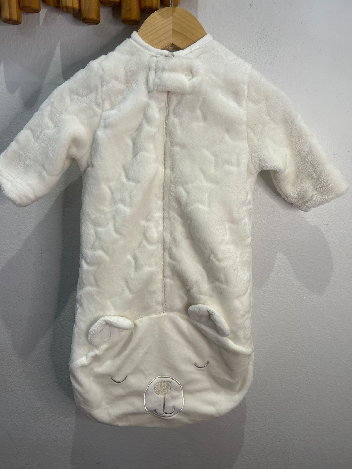 Fleece bear sleep gown 0-3m