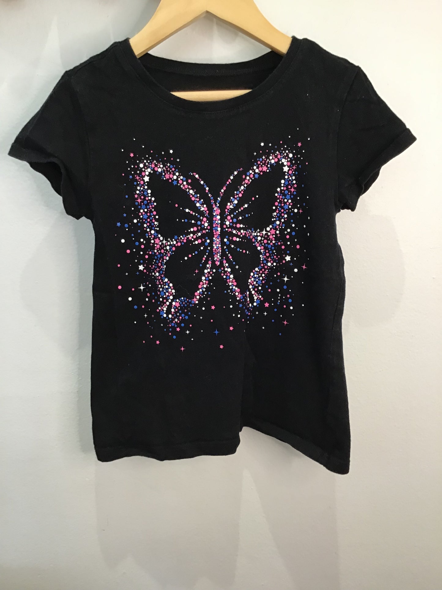 Black butterfly tee 5-6y