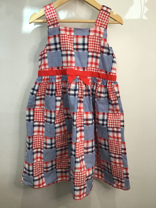 Dress red and blue checkered 6y