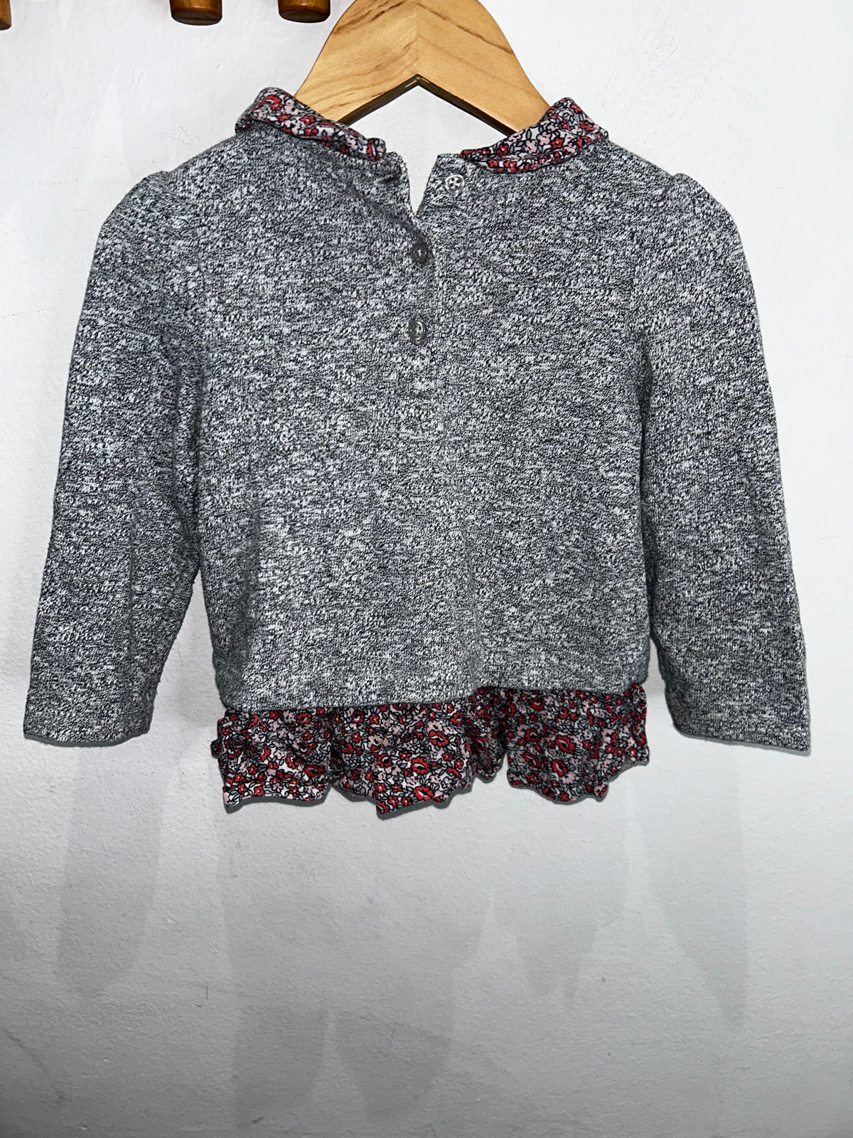 Knit and floral longsleeve 18-24m