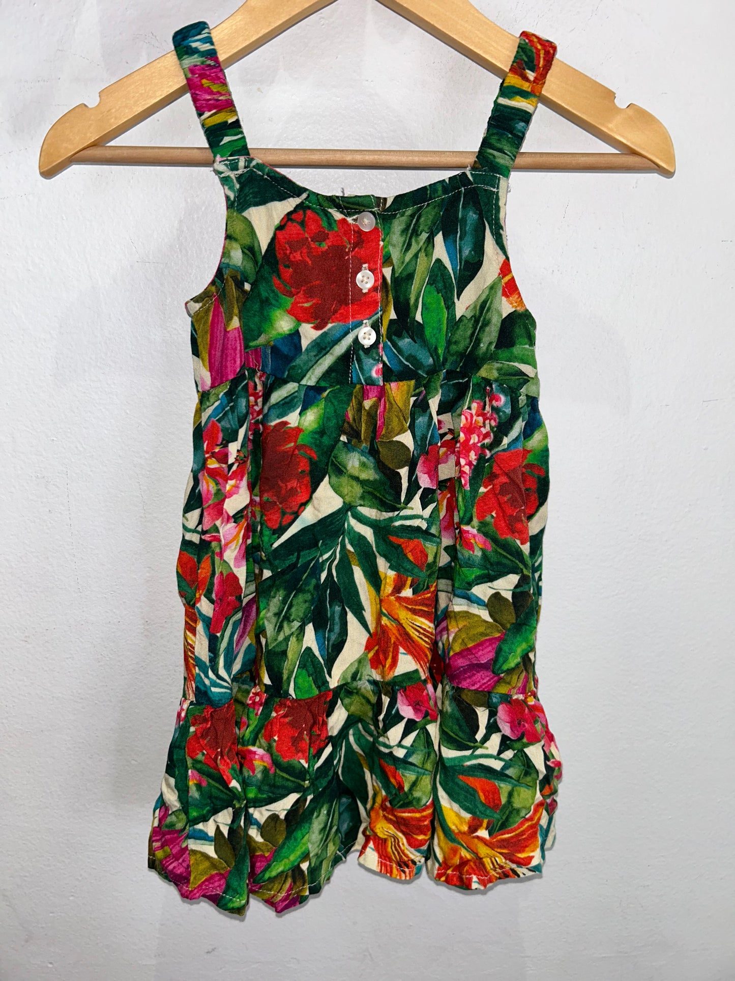 Tropical garden dress 2-3y