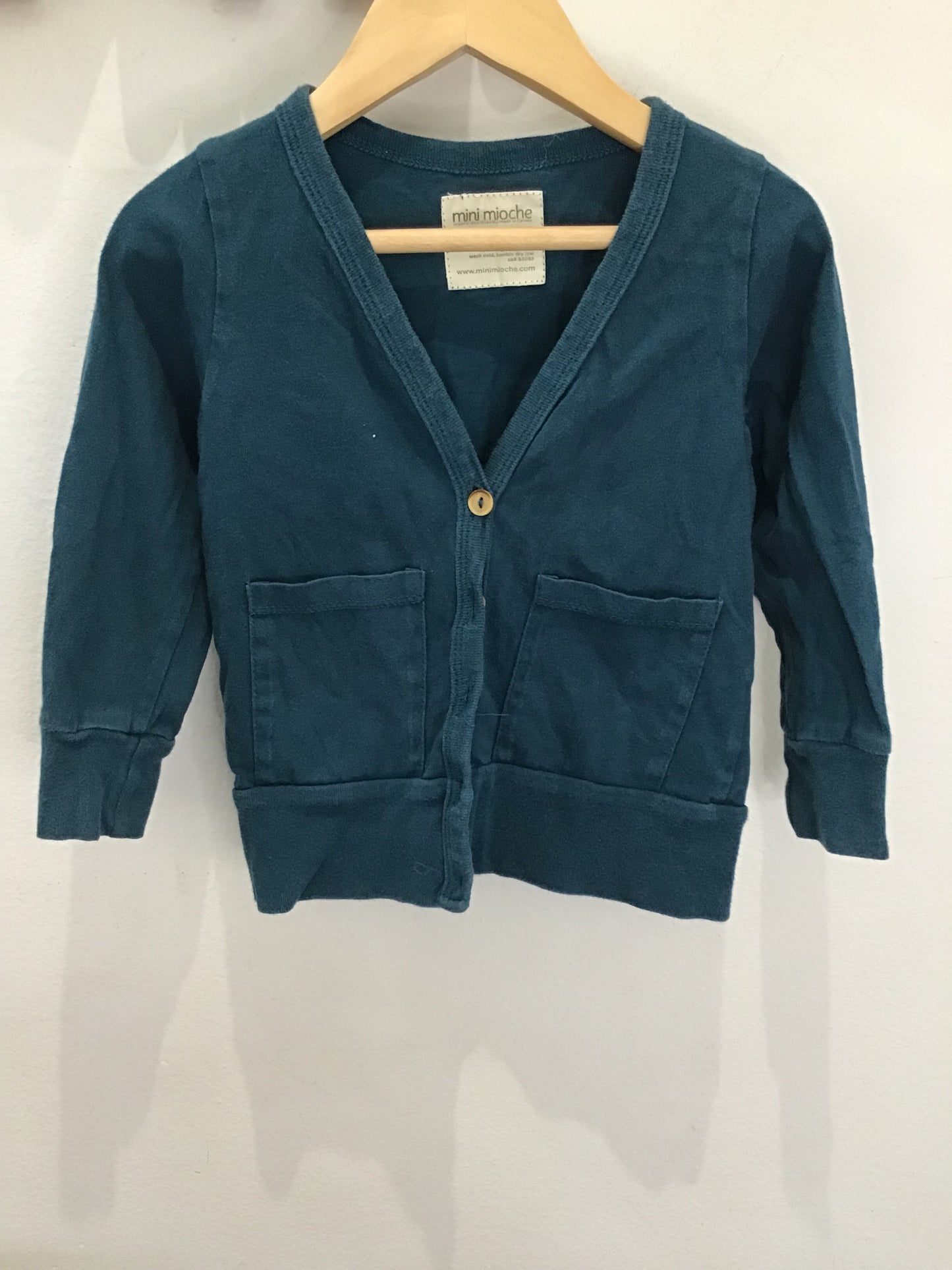 Minimioche teal sweater 2y