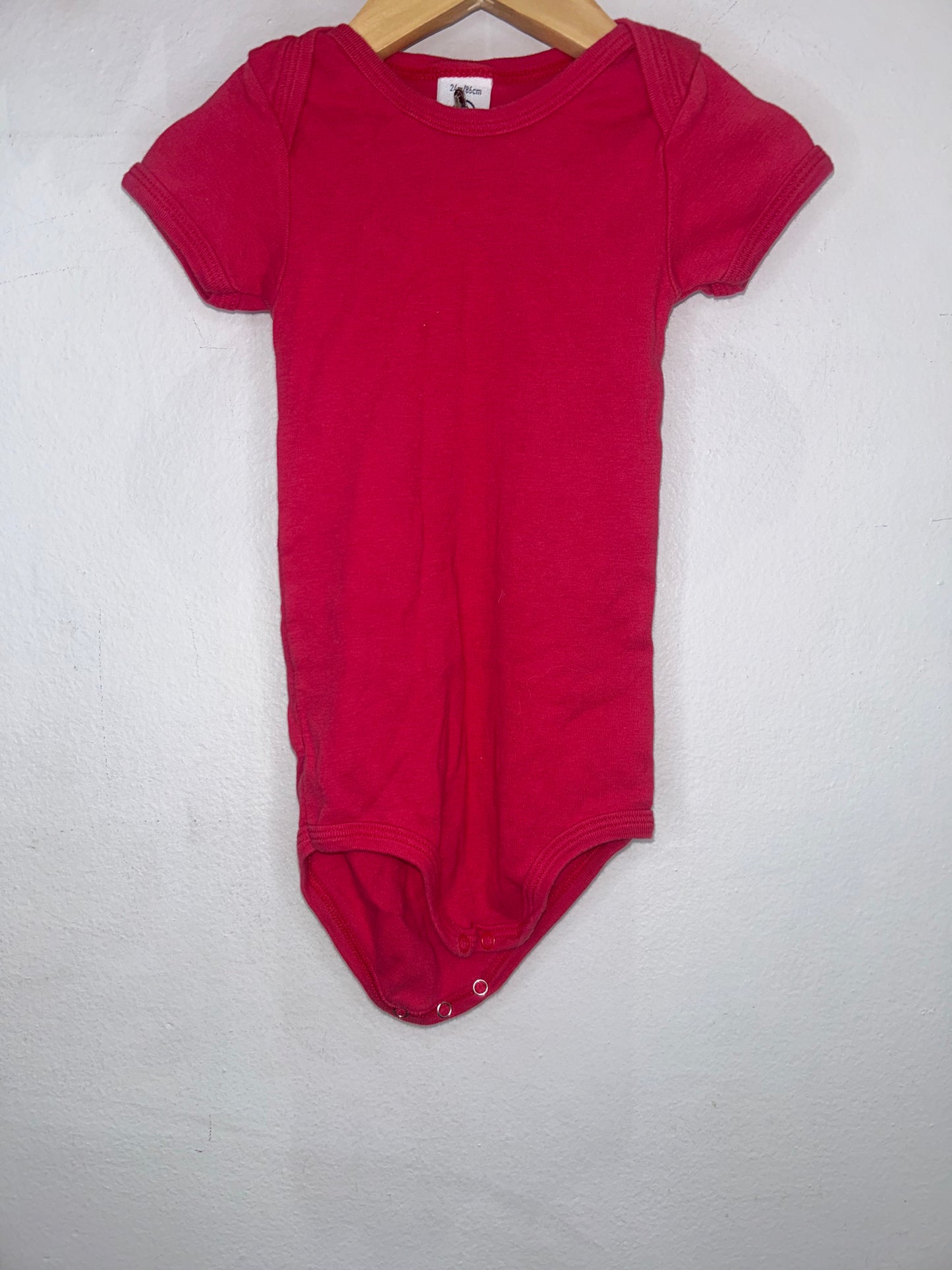 Petit Bateau red onesie 24m