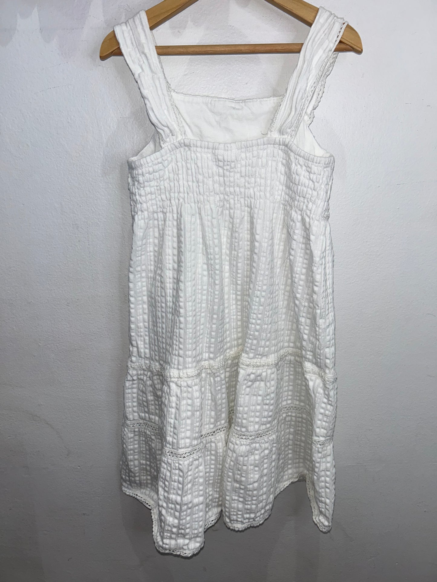 White textured tanktop dress 8y
