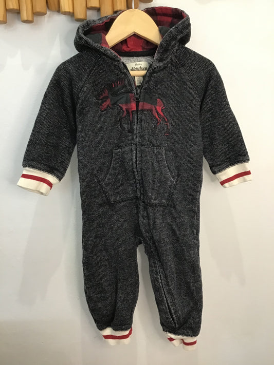 Romper moose hoodie 18-24m