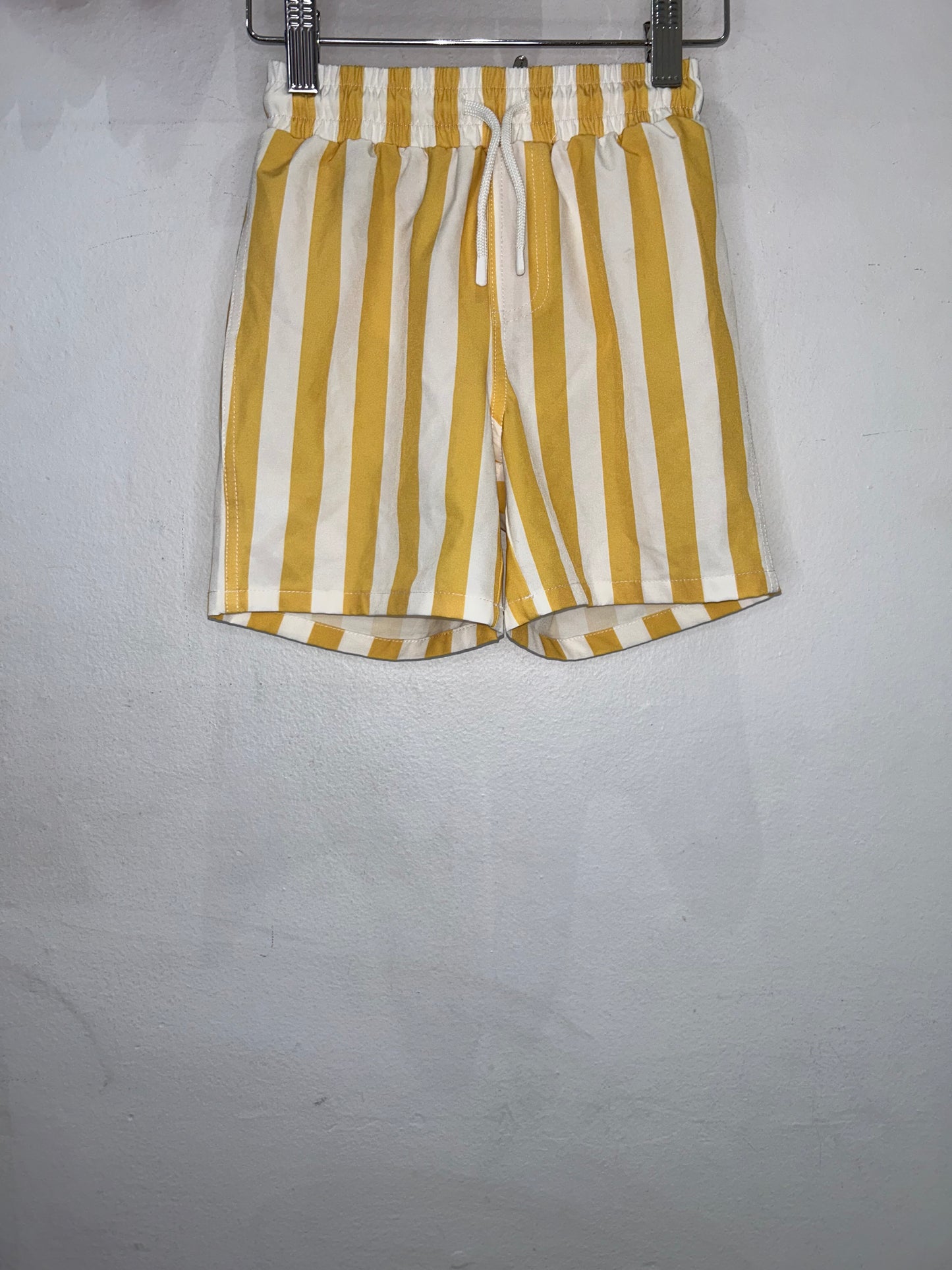 Yellow striped swim shorts 6y