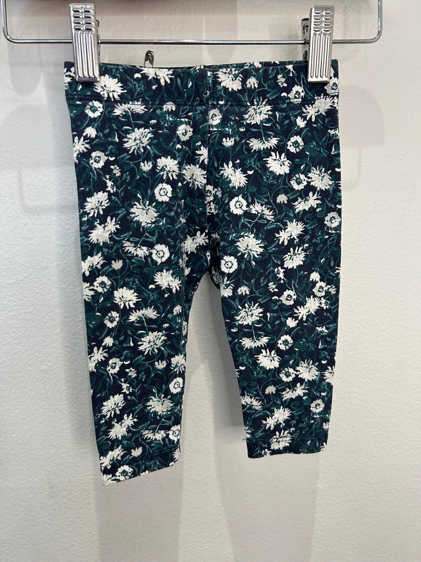 Green floral pants 3-6m