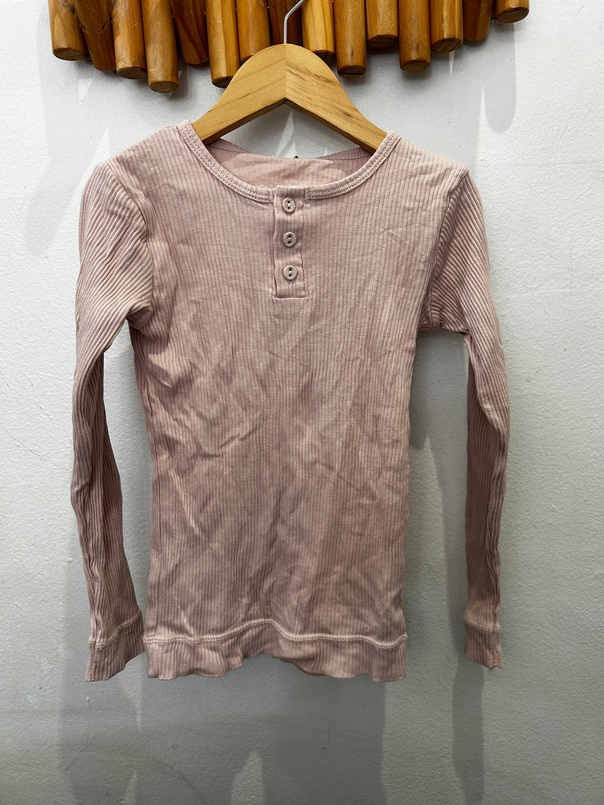 Jamie Kay pink ribbed henley 5y