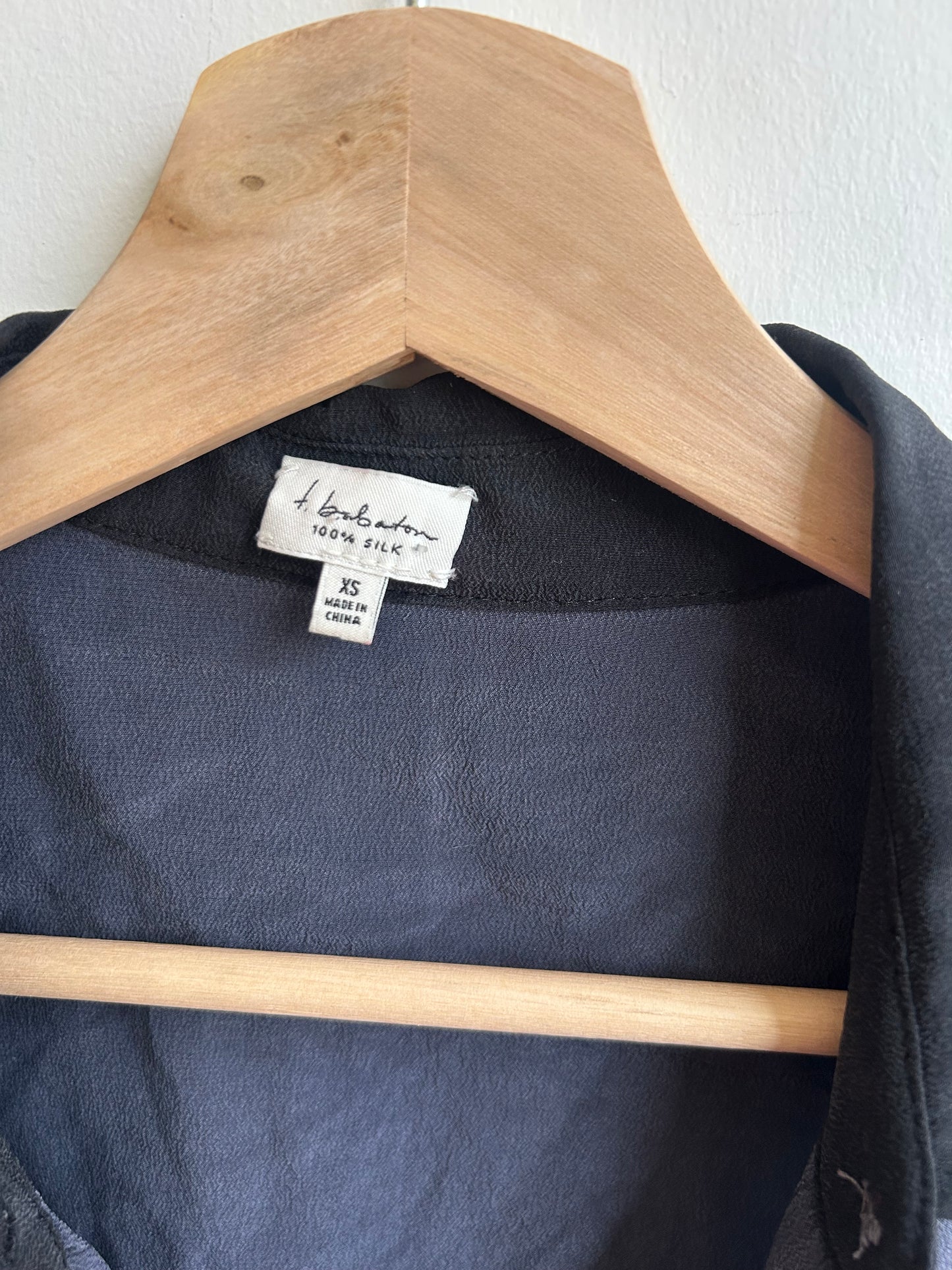 Pure silk grey shirt XS