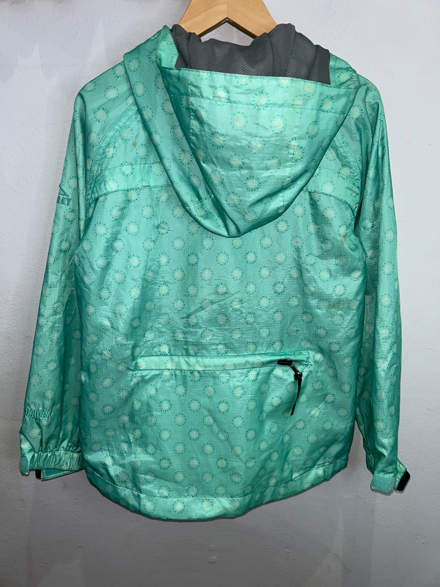 McKinley mint green rainjacket 8-10y