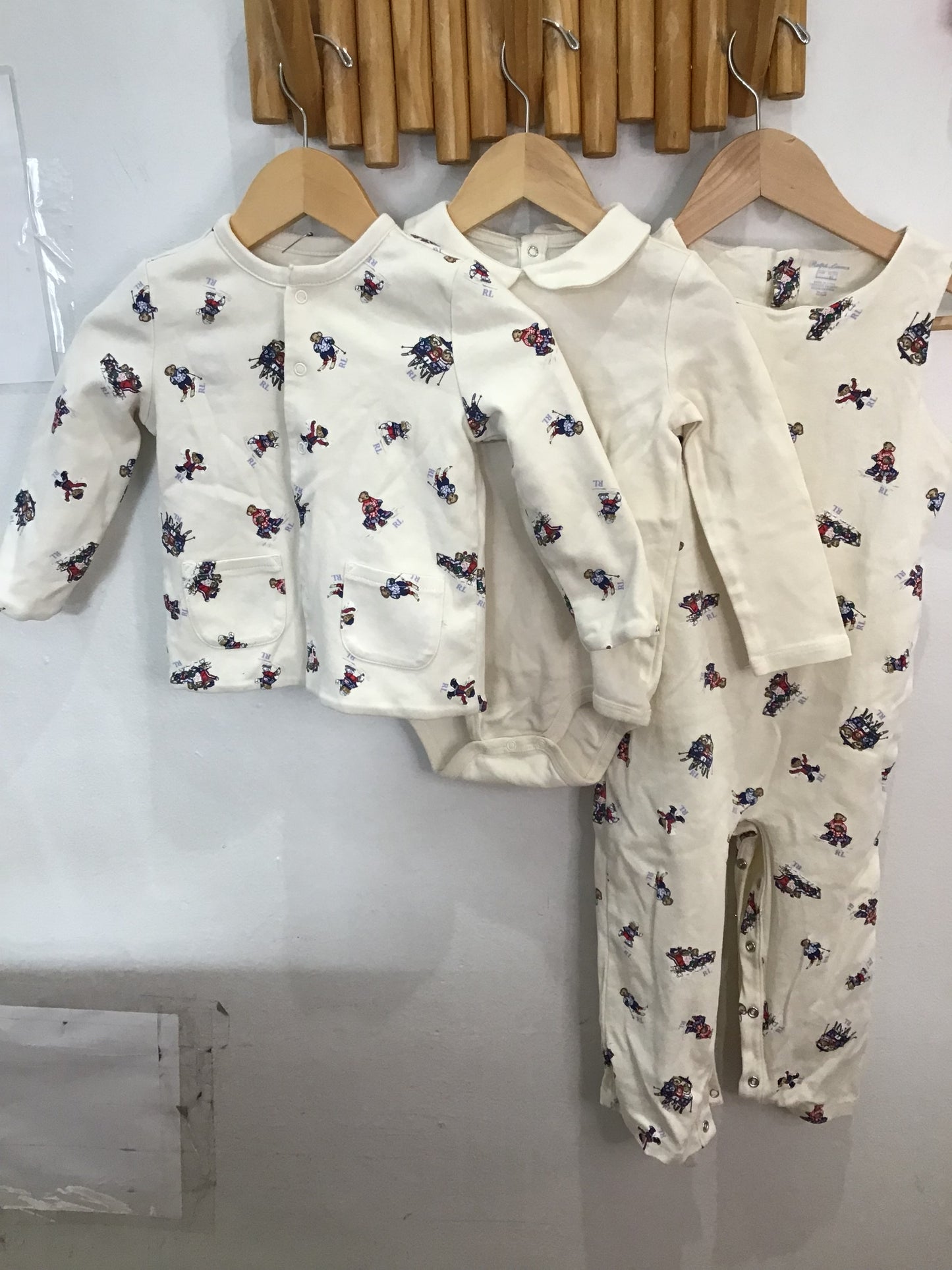 Ralph Lauren bear three piece set 24m