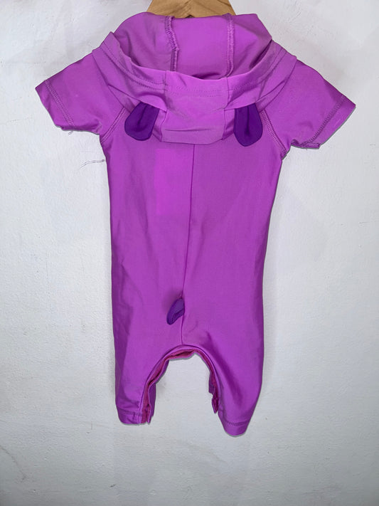 Purple bear swim outfit 6-12m
