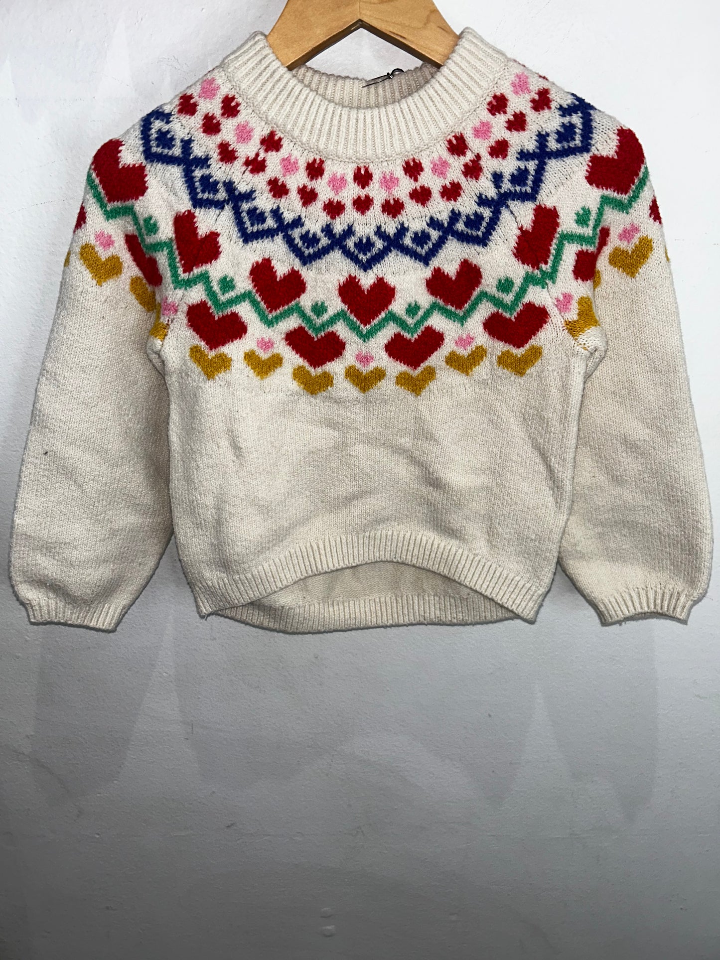 Winter print mockneck sweater 4y